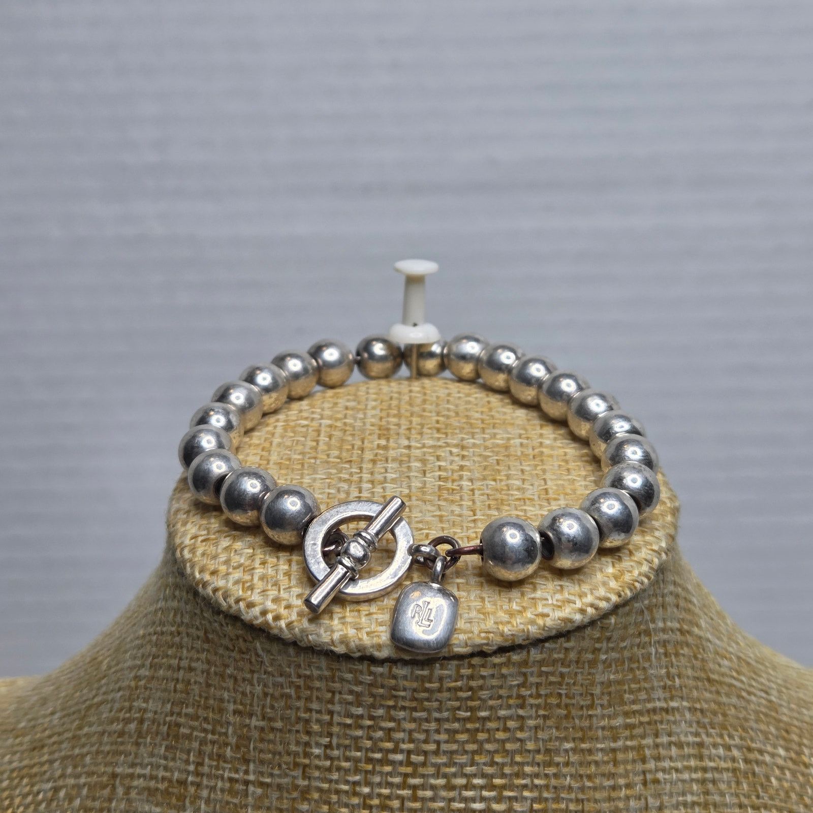 Lauren Ralph Lauren Vintage Ralph Lauren Silver-Tone Beaded Bracelet Jewelry Size ONE SIZE - 1 Thumbnail