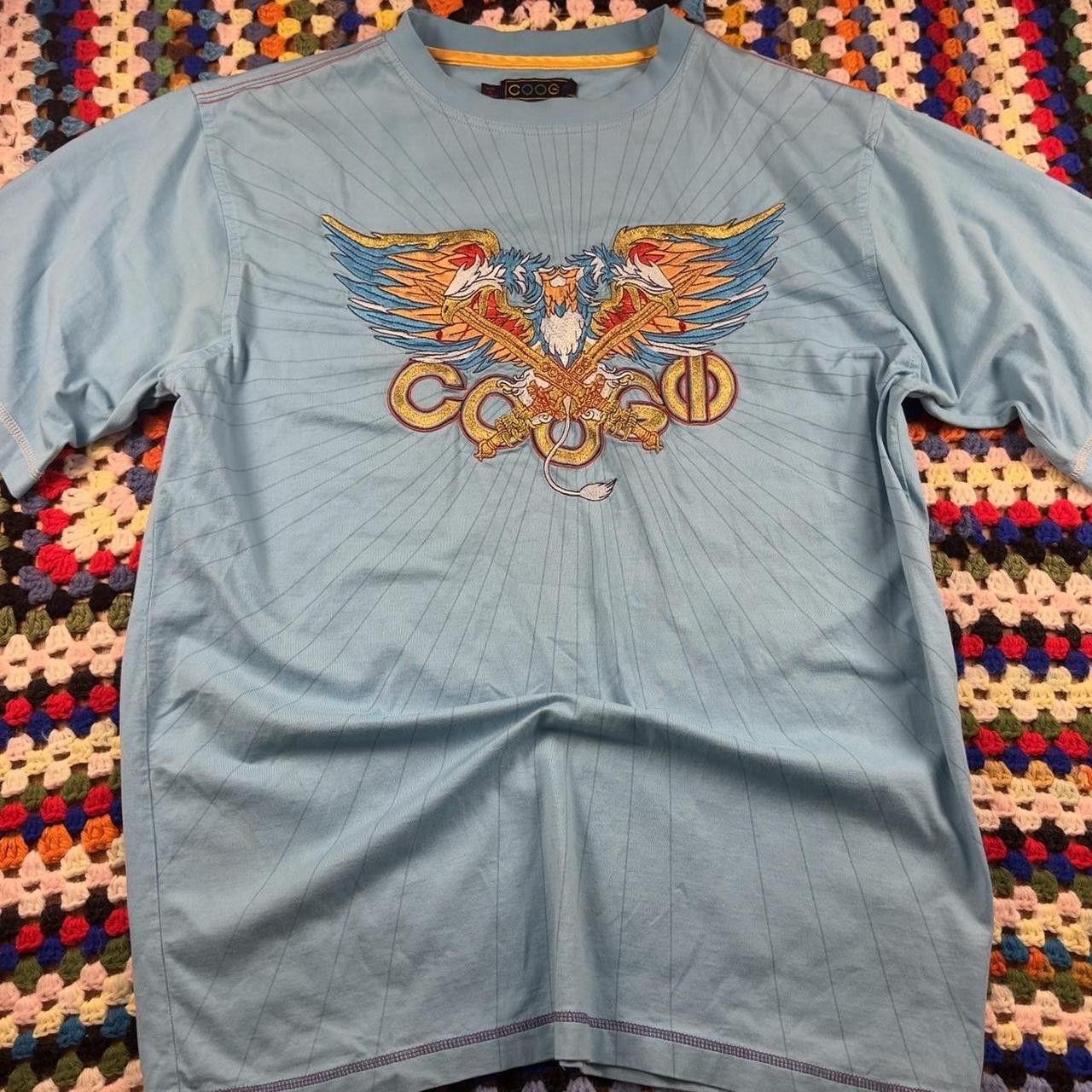 Coogi Vintage COOGI T-Shirt – Blue – Embroidered Eagle Size US XL / EU 56 / 4 - 1 Thumbnail
