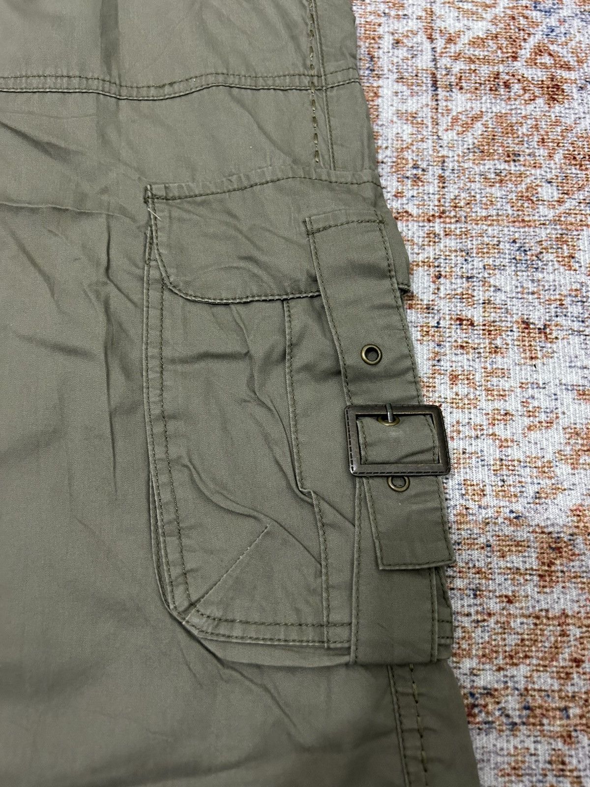 Le Grande Bleu (L.G.B.) Japanese Army Cargo Flare Pants Goa style Size US 28 / EU 44 - 7 Thumbnail