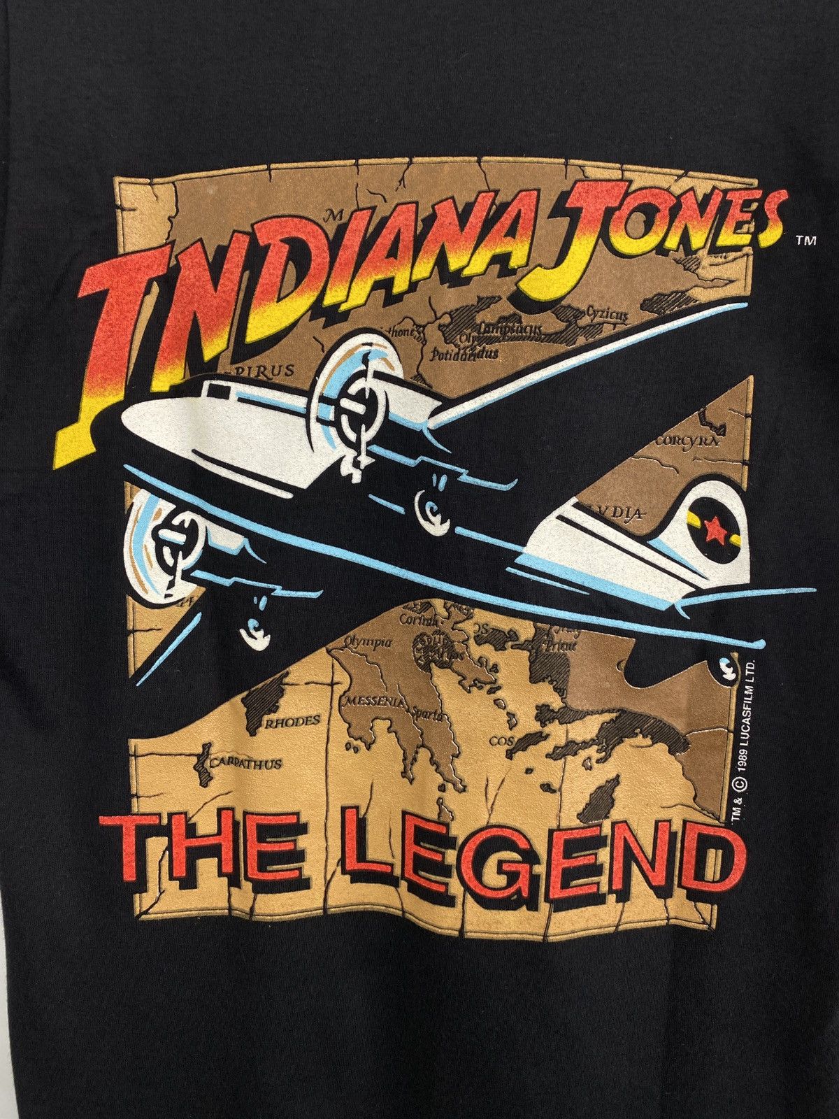 Disney 🇺🇸 Vintage 1989 Indiana Jones Rare T-Shirt Retro Y2K Hype Size US S / EU 44-46 / 1 - 4 Thumbnail