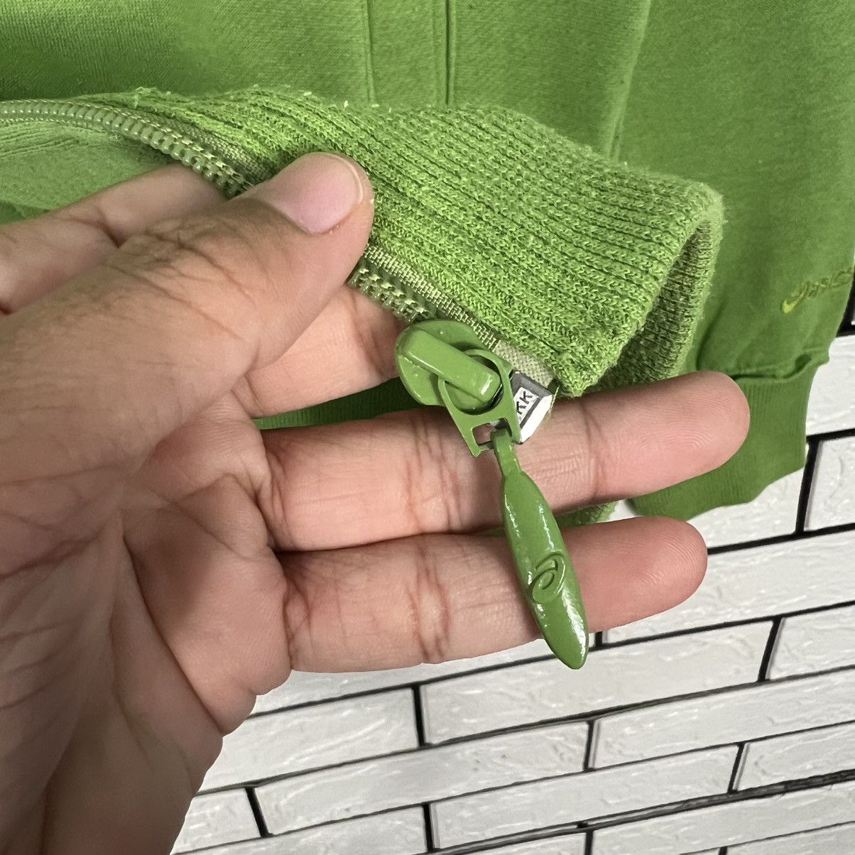 Asics ASICS TOKYO 07 Green Zipper Hoodie Sweatshirt #4232-C193 Size US S / EU 44-46 / 1 - 11 Thumbnail