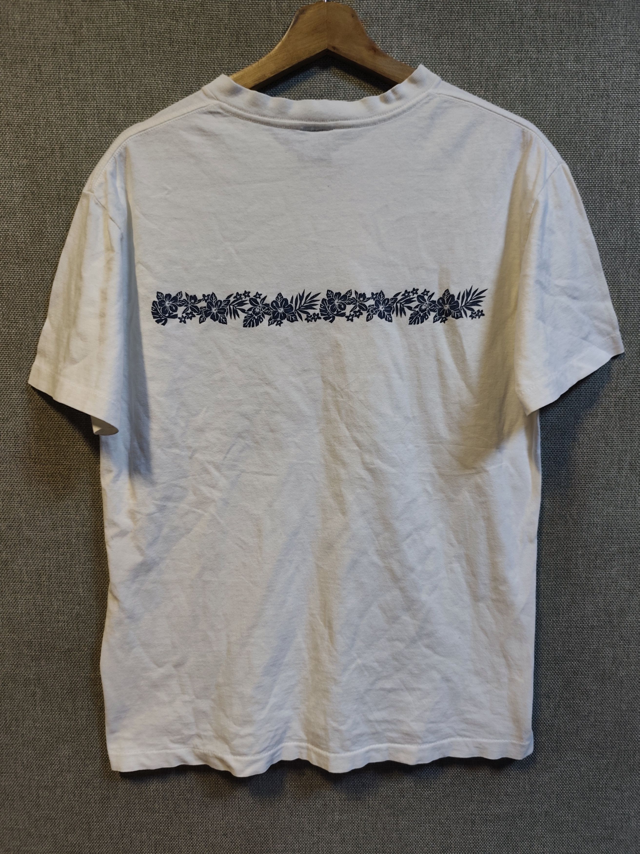 Stussy Vintage 90s Stussy Floral Logo T-Shirt Single Stitch Size US M / EU 48-50 / 2 - 2 Thumbnail