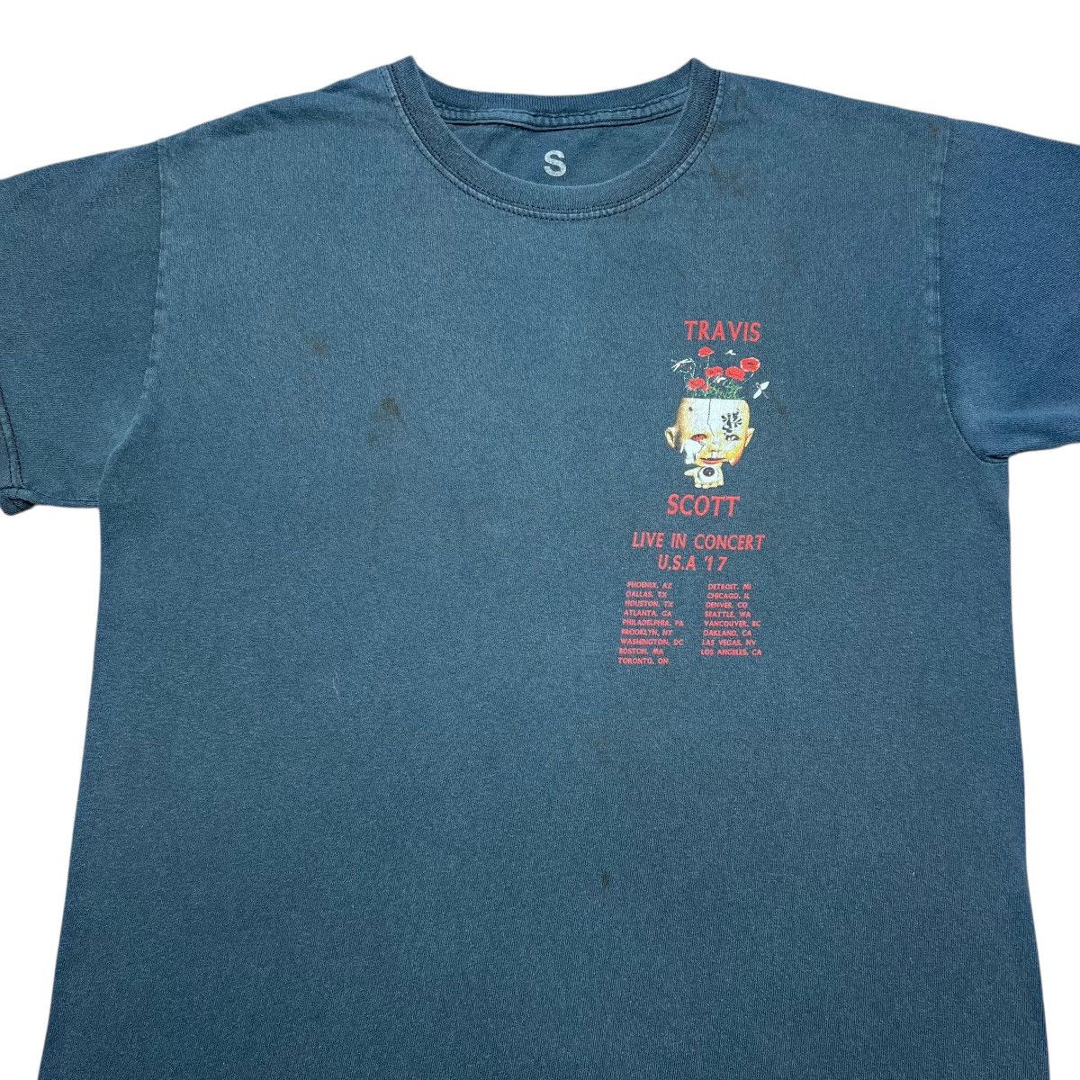 Rap Tees × Travis Scott 2017 Travis Scott Cactus Jack US Tour T-Shirt Size US S / EU 44-46 / 1 - 9 Thumbnail