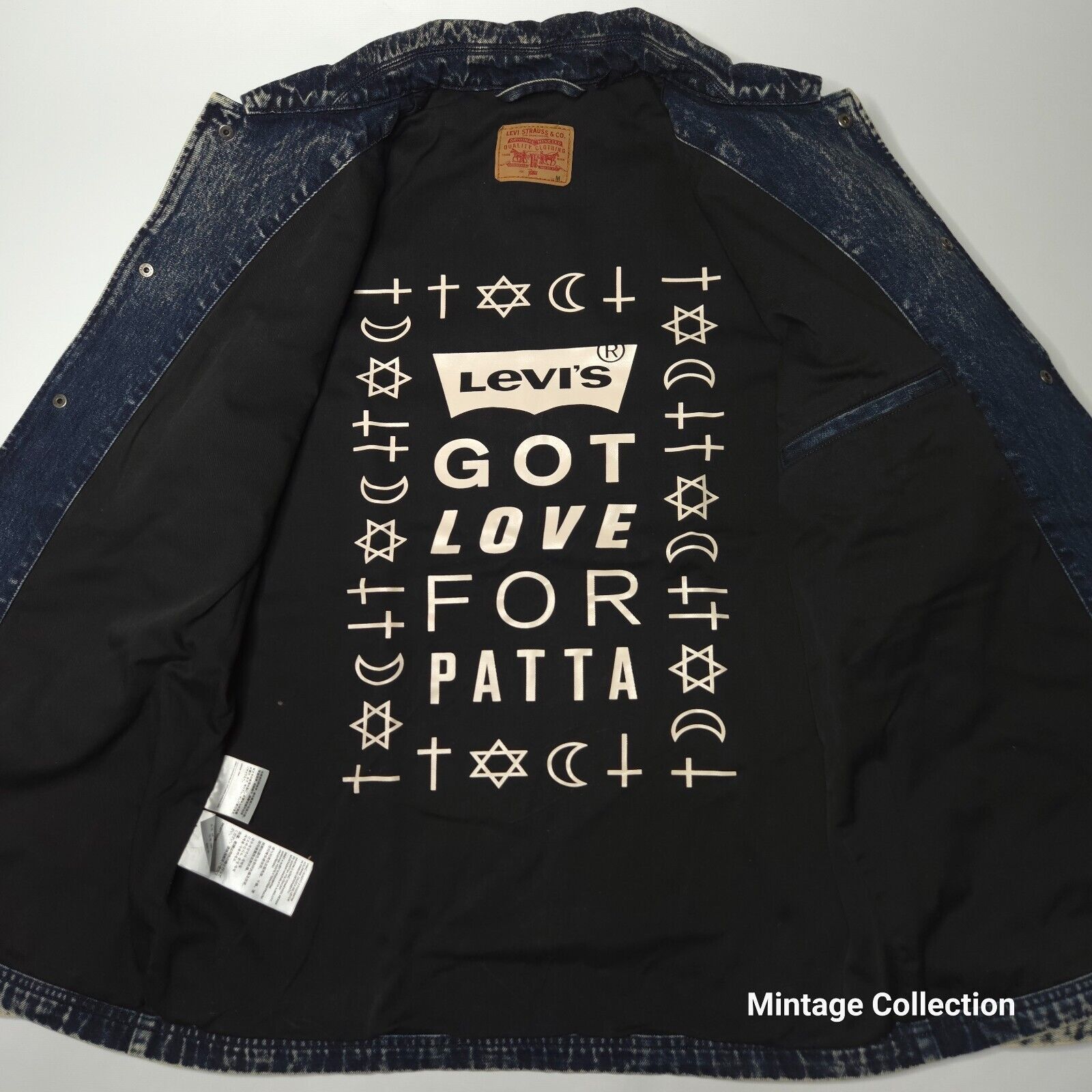 Patta PATTA x LEVI'S ACID WASH DENIM JACKET LINED SNAP BUTTON Sz M Size US M / EU 48-50 / 2 - 7 Thumbnail