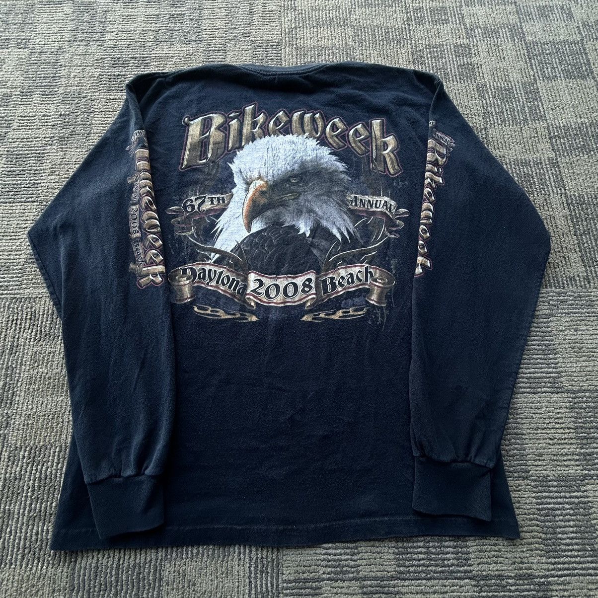 Vintage VTG ‘08 Bike Week Daytona Beach Eagle Graphic Long Sleeve Size US L / EU 52-54 / 3 - 7 Thumbnail