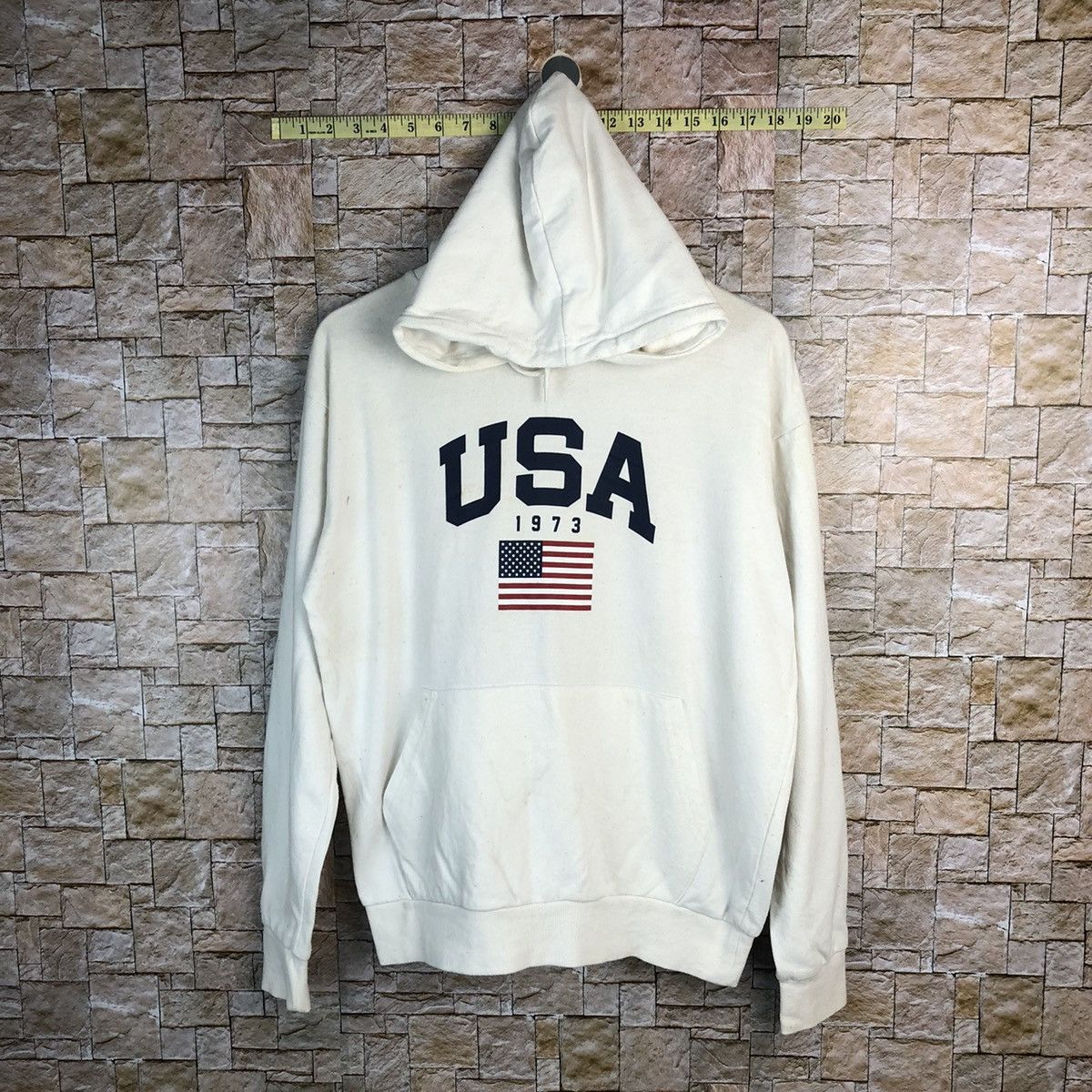 Japanese Brand Browny USA White Hoddie #A380 Size US M / EU 48-50 / 2 - 1 Thumbnail