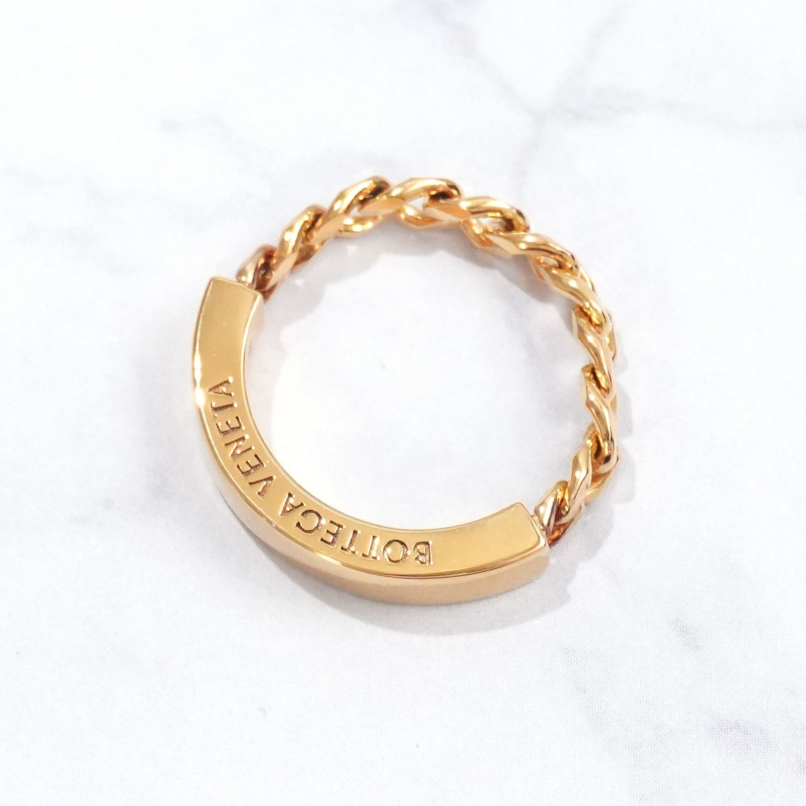 Bottega Veneta BOTTEGA VENETA gold plated Sterling silver chain ring 21 q Size ONE SIZE - 2 Thumbnail
