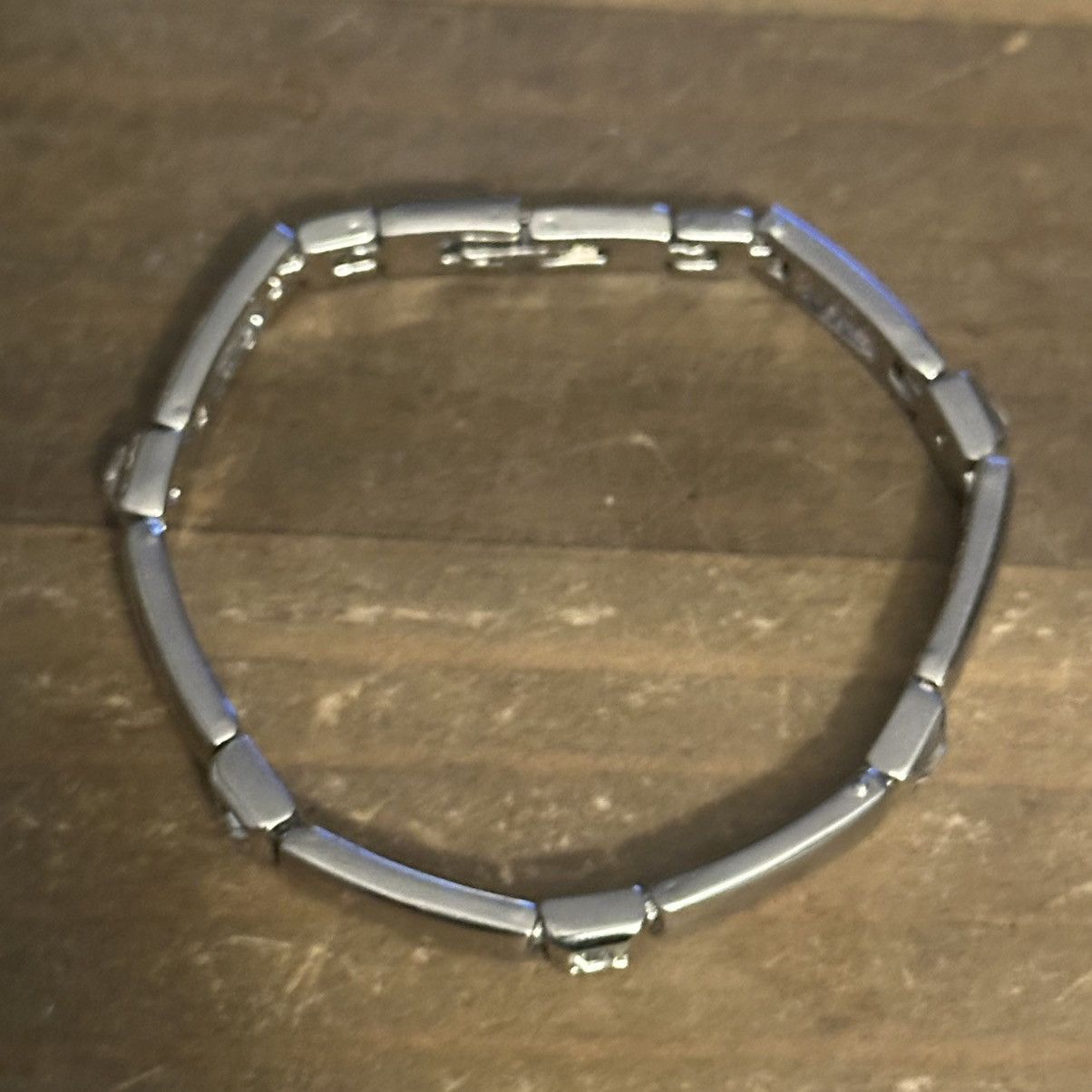 Other Stainless steel rectangle link and rhinestone link bracelet Size ONE SIZE - 6 Thumbnail
