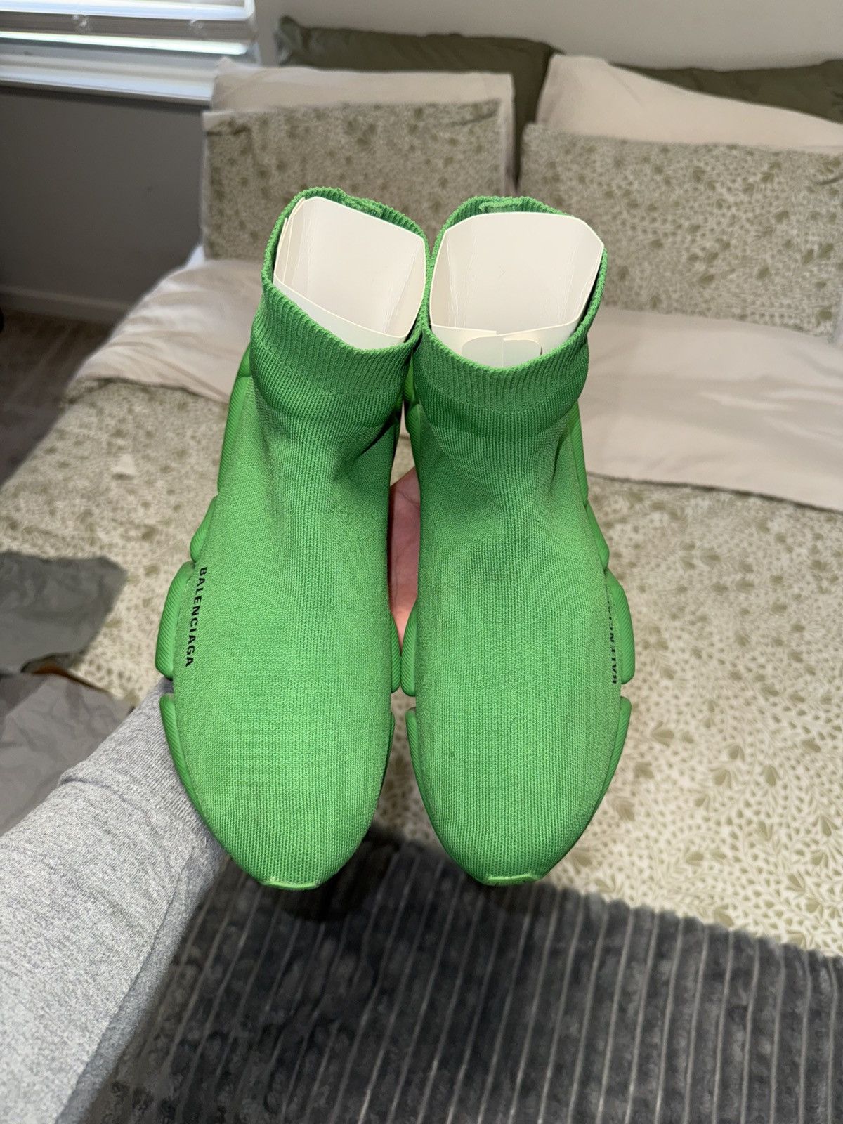 Balenciaga Balenciaga Green Sock Sneakers - Size E 45 Size US 12 / EU 45 - 3 Thumbnail