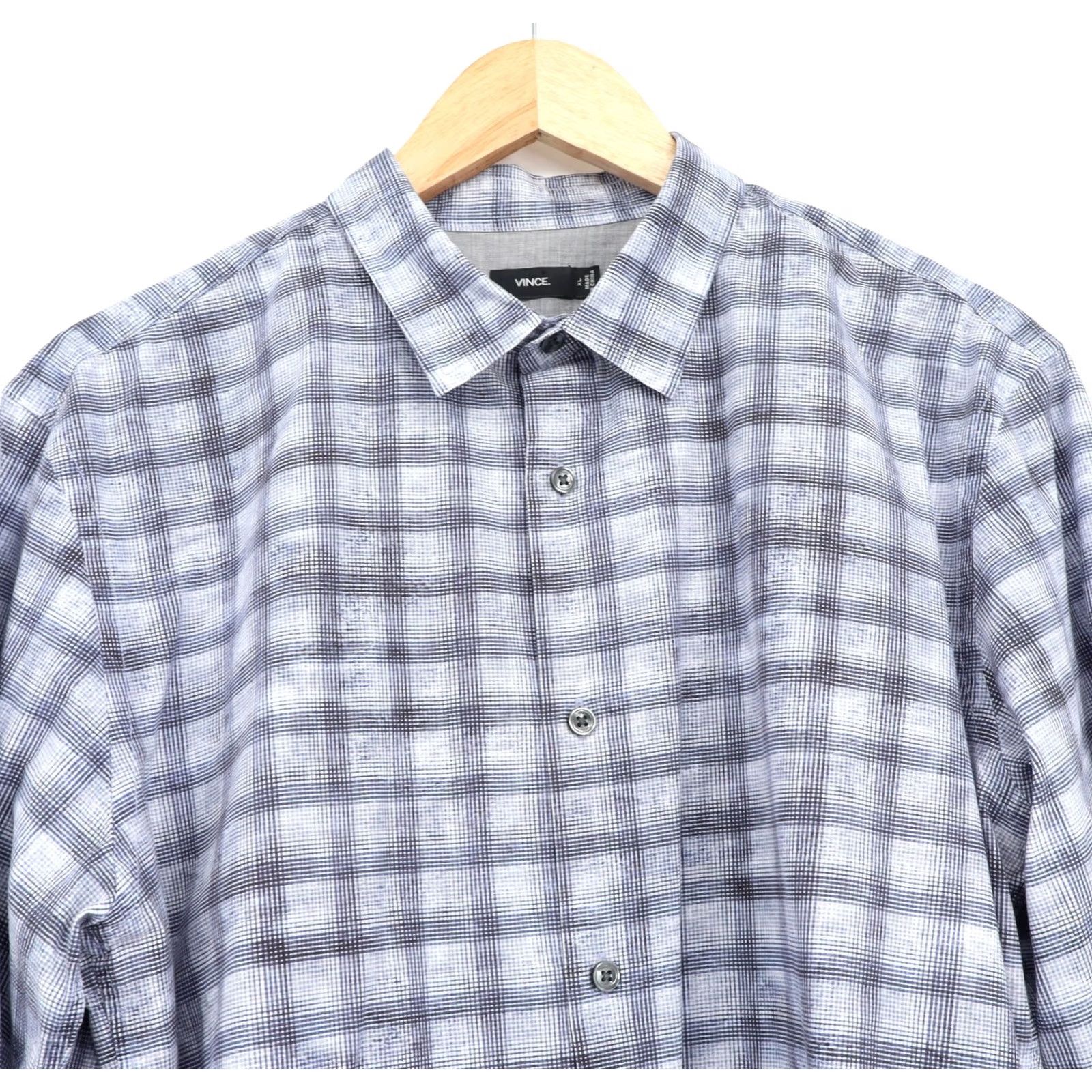 Vince Vince Shirt XL Multicolor Cotton Plaid Button-Up Long Sleeve Relaxed Slim Mens Size US XL / EU 56 / 4 - 3 Thumbnail
