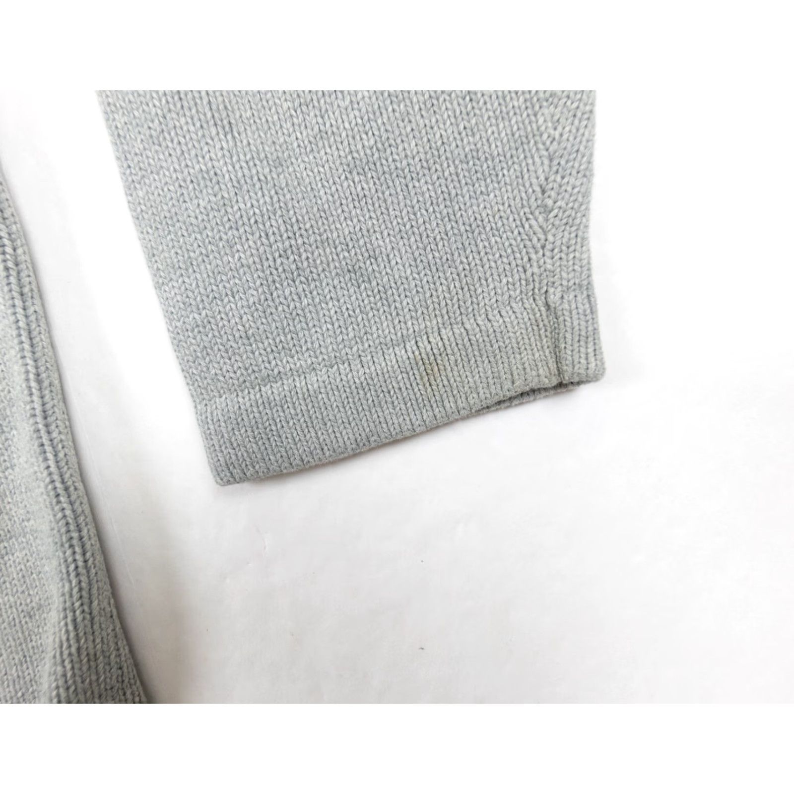 Vintage LL Bean Men’s 1/4 Zip Pullover Sweater Knit Cotton Gray Large Regular Mock Neck Knitwear, Outdoor Style, Adult Mens M- L Size US L / EU 52-54 / 3 - 6 Thumbnail