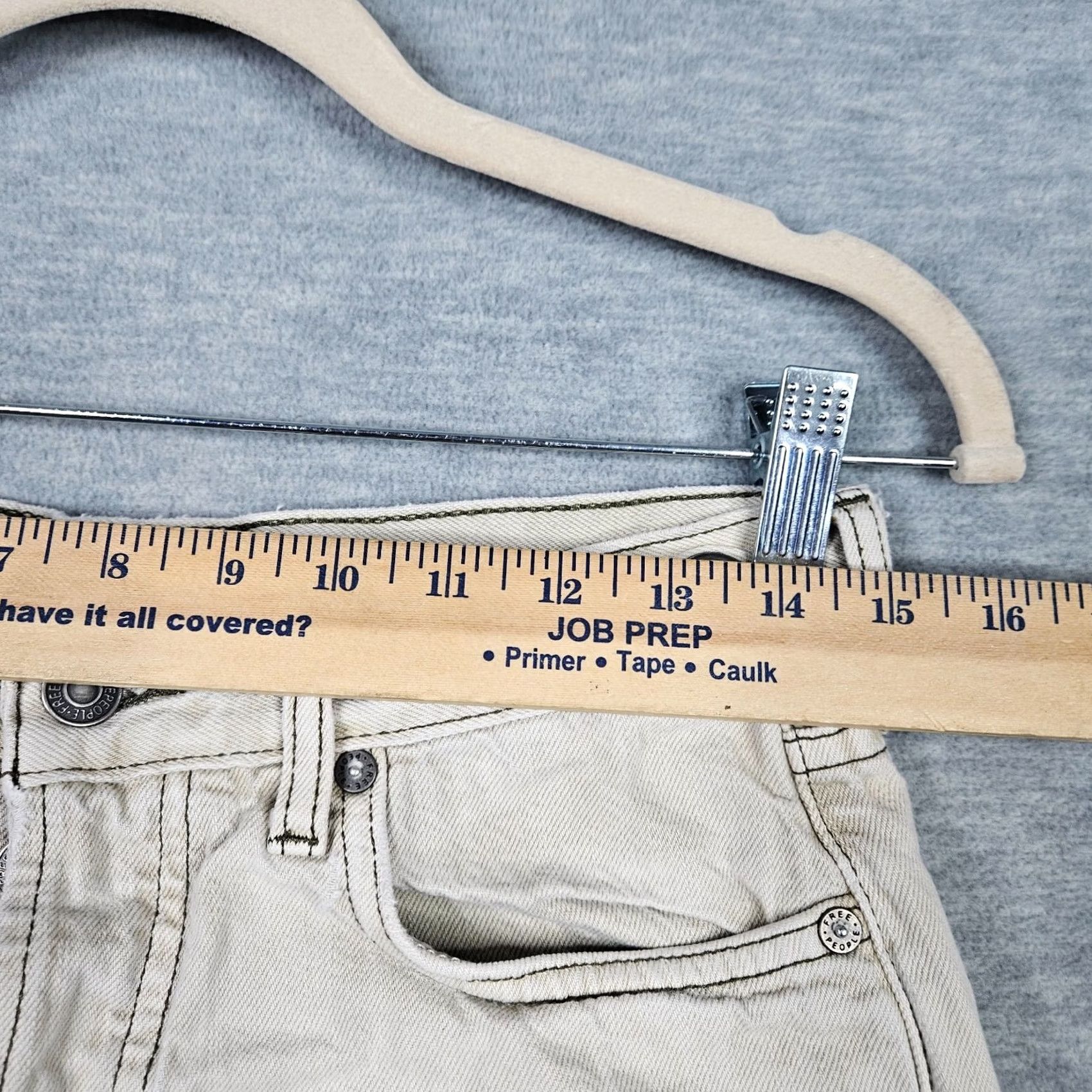 Free People VINTAGE We the Free Free People Women's Light Brown Cut Off Denim Jean Shorts Sz 25 Size 42" / US 20 - 6 Thumbnail