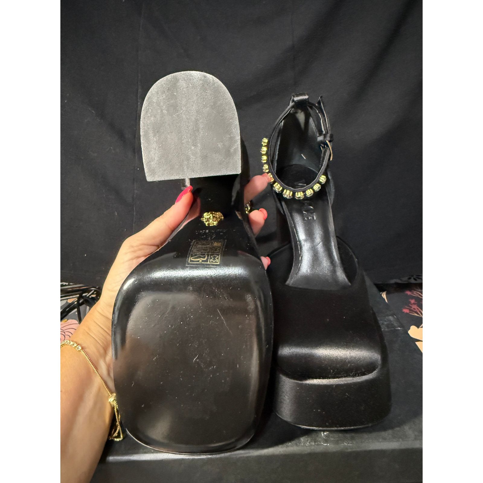 Versace $1893 MSRP-Versace Medusa Aevitas platform pumps-Sz 37-NWOB Size US 6.5 / IT 36.5 - 4 Thumbnail