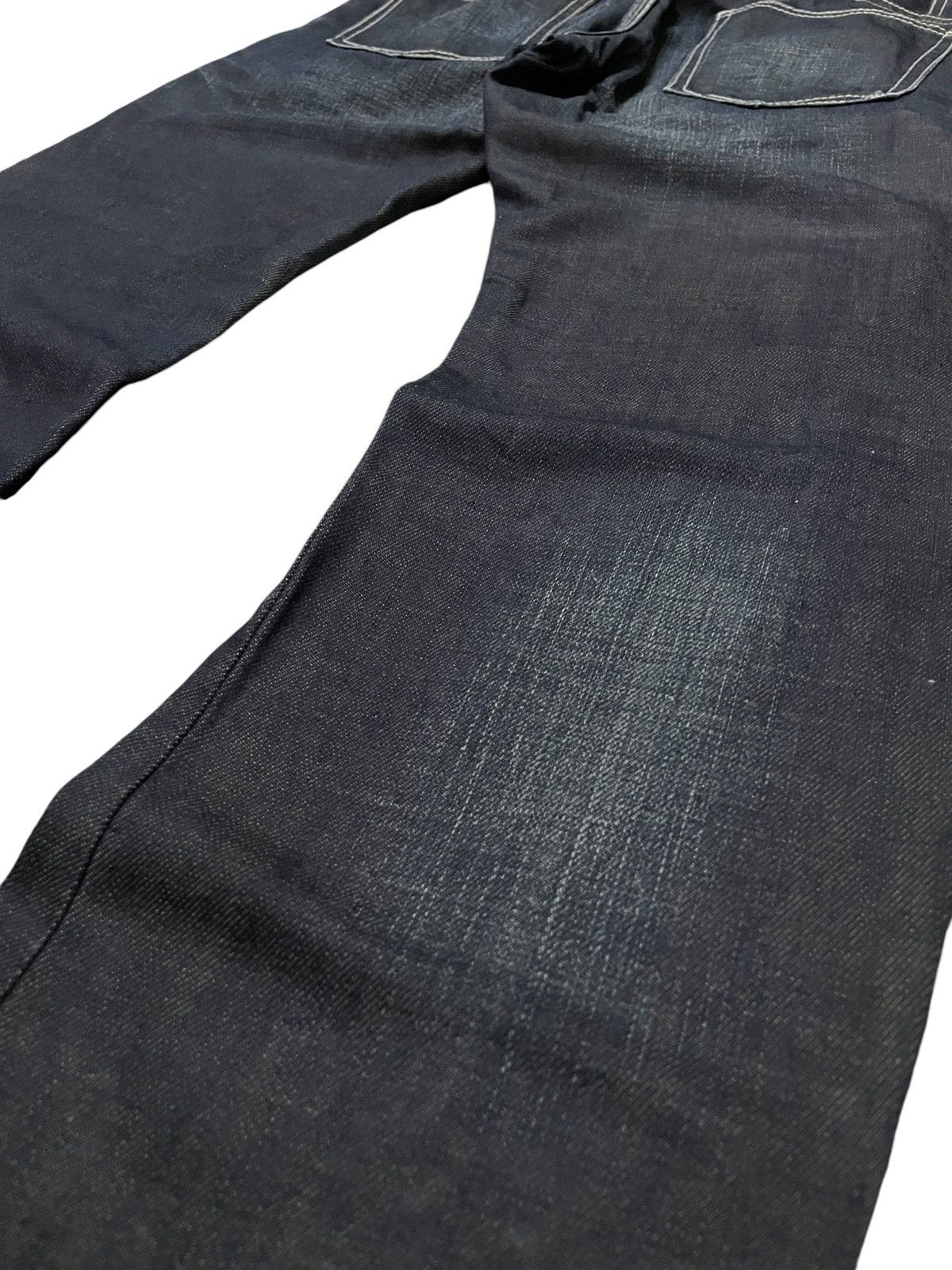 Hysteric Glamour × Japanese Brand × LOWBOX Back Number Japan Waxed Coated Spiral Cut Jeans Size US 30 / EU 46 - 14 Thumbnail