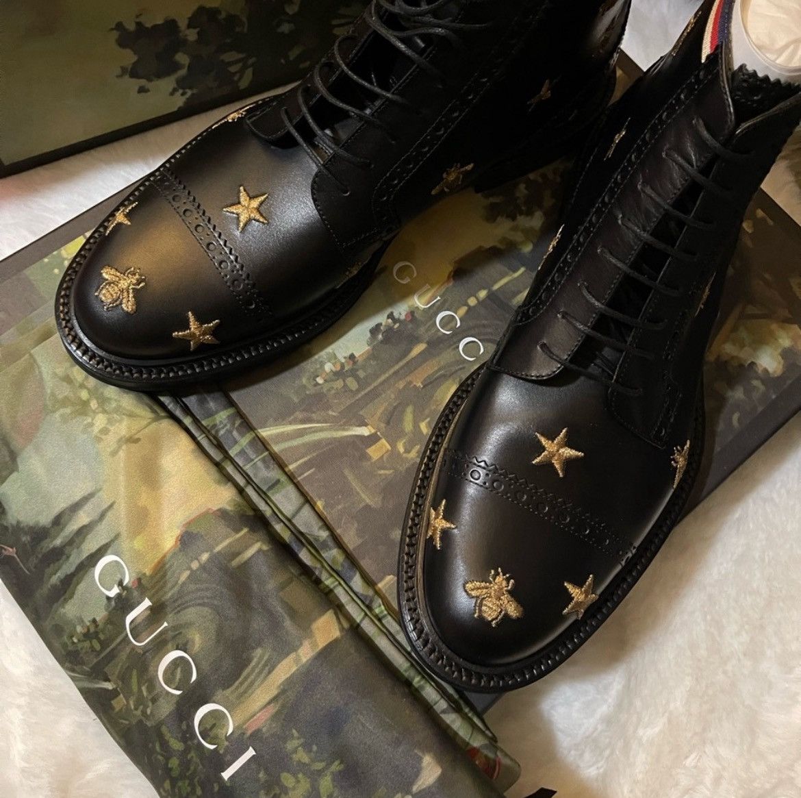 Gucci Gucci Boots with stars and bees embroidery Size US 8 / EU 41 - 3 Thumbnail