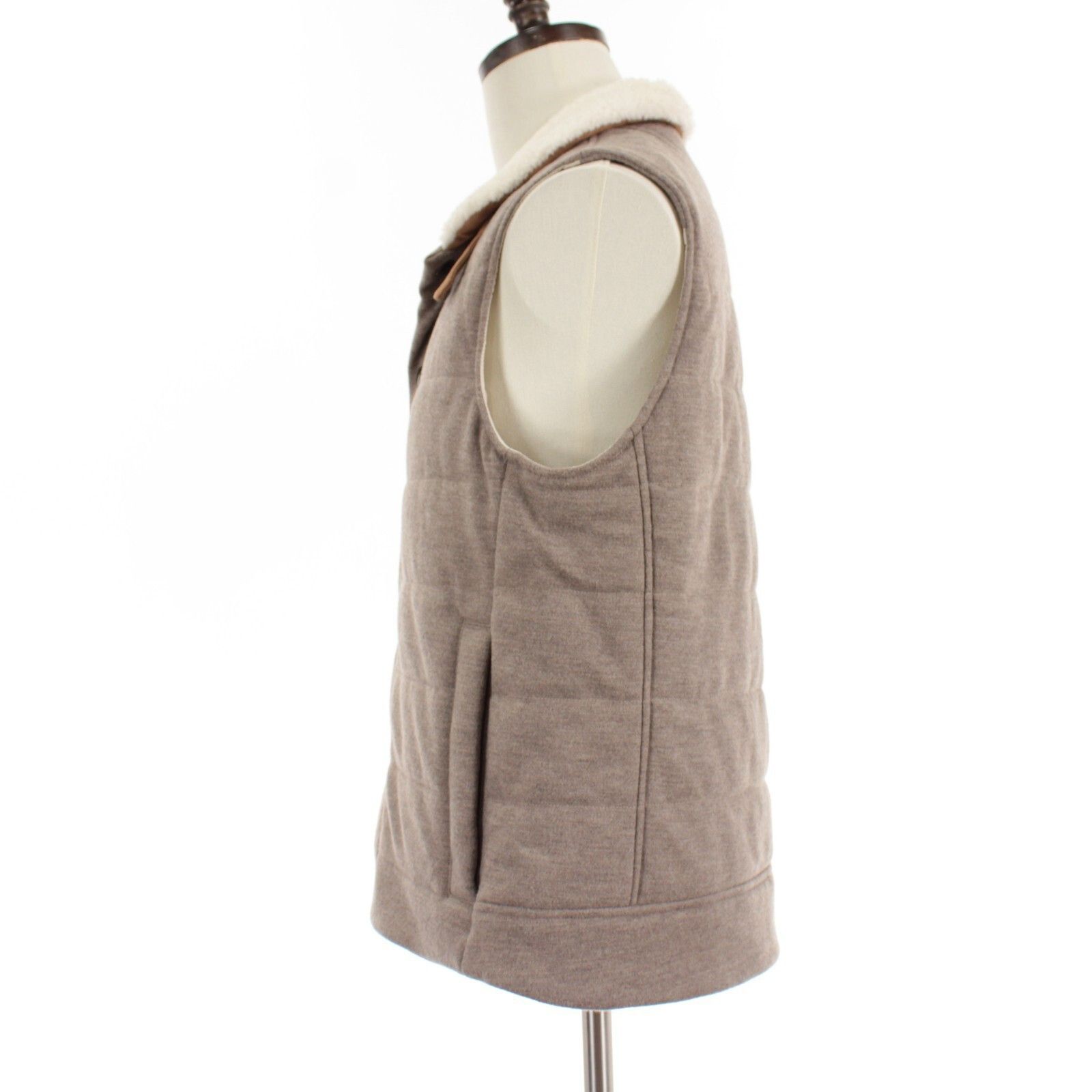 Luciano Barbera Luciano Barbera Vest Size M US In Beige Wool Size US M / EU 48-50 / 2 - 6 Thumbnail