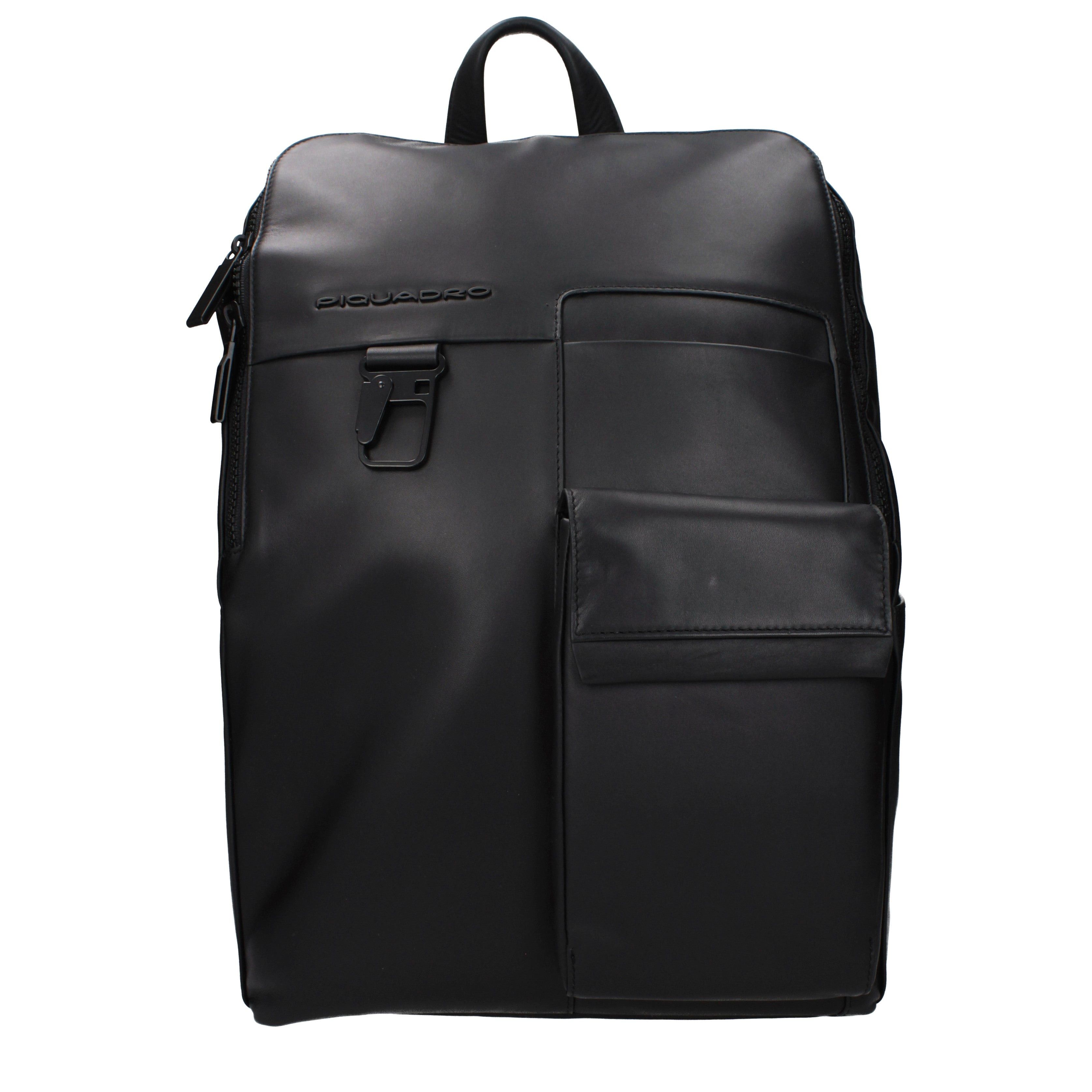 Piquadro Piquadro Backpacks and Bumbags Men Leather Black Size ONE SIZE - 1 Thumbnail