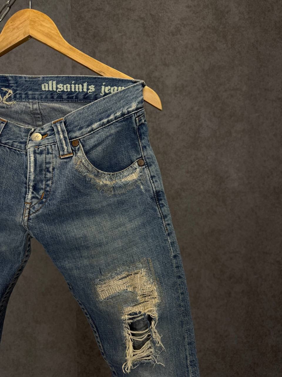 Allsaints Allsaints vintage designer distressed denim jeans Size US 28 / EU 44 - 2 Thumbnail