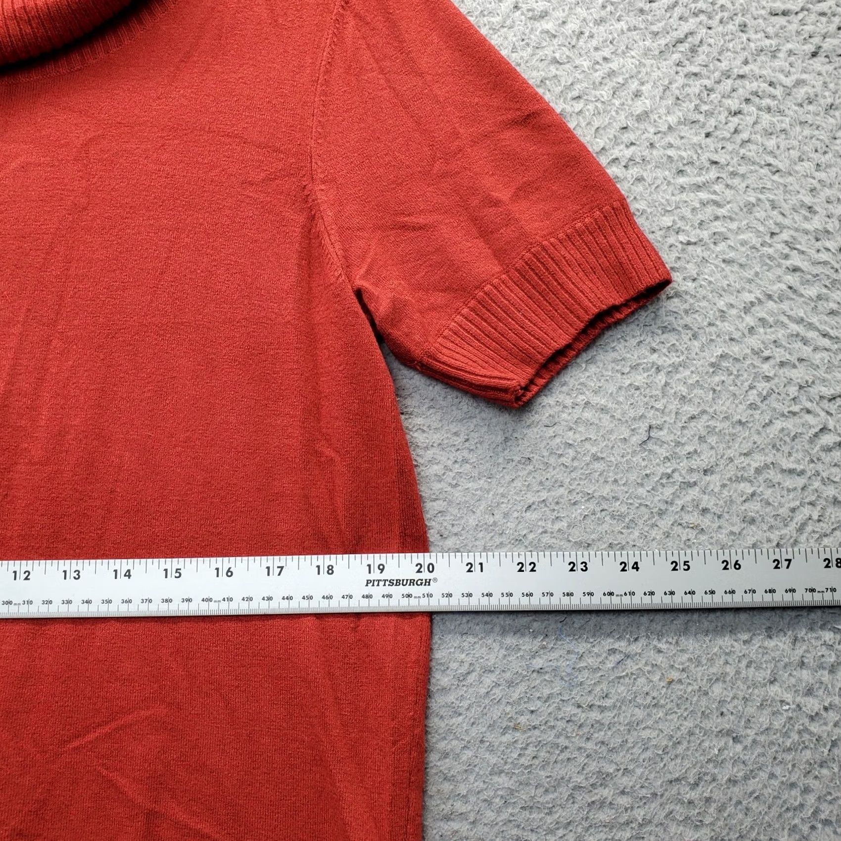 Vintage EVIE Sweater Womens 0X Red Tight Knit Cowl Neck Raglan Sleeve Pullover Womens Size 0X Red Knit Pullover - NWT Size XL / US 12-14 / IT 48-50 - 3 Thumbnail