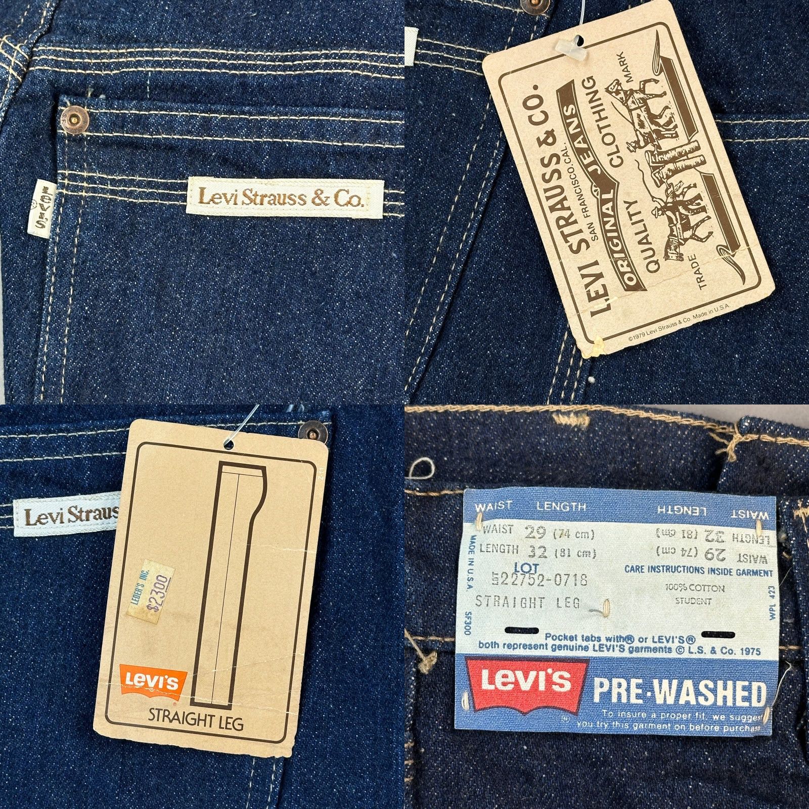 Levi's VINTAGE Levi's 227 Student Jeans Mens 29x32 29x33 Talon Zip Deadstock USA 70s Jeans Blue Regular 5-Pocket Mens Size US 29 - 9 Thumbnail