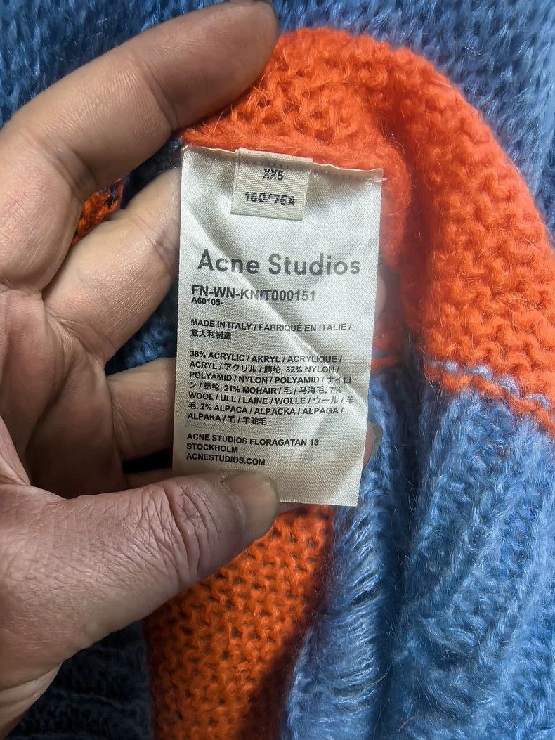 Acne Studios Acne Studios A red and blue color-blocked distressed sweat Size US XXS / EU 40 - 6 Thumbnail