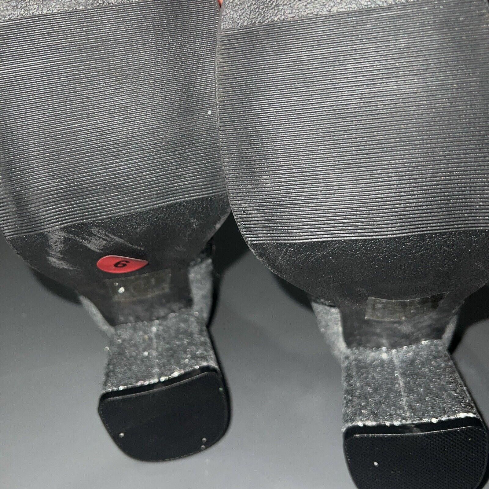 Designer Sz 6 Silver Glitter High Go Go Boots Heels Dolls Kill Size US 6 / IT 36 - 4 Thumbnail