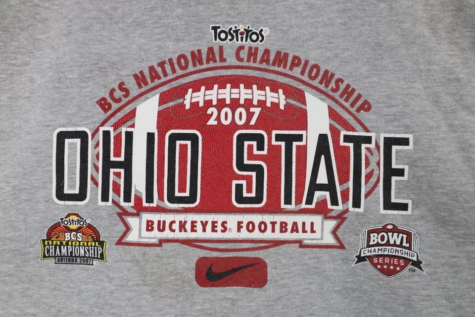 Nike × Vintage Vintage Nike Championship State University Football Hoodie Size US L / EU 52-54 / 3 - 4 Thumbnail