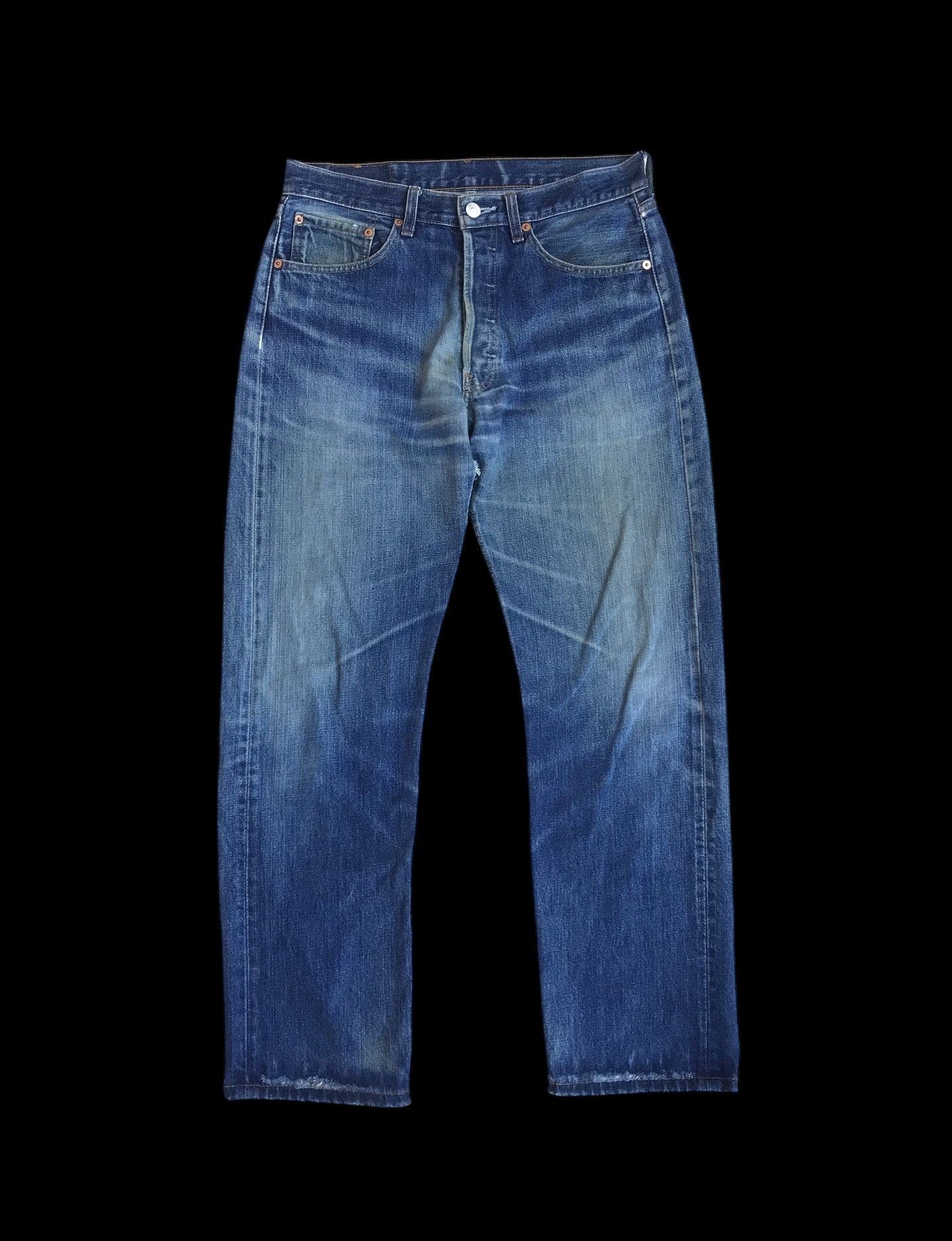 Levi's Vintage Levis 501 distressed ripped bluewash japan W30x28.5 Size US 30 / EU 46 - 1 Thumbnail