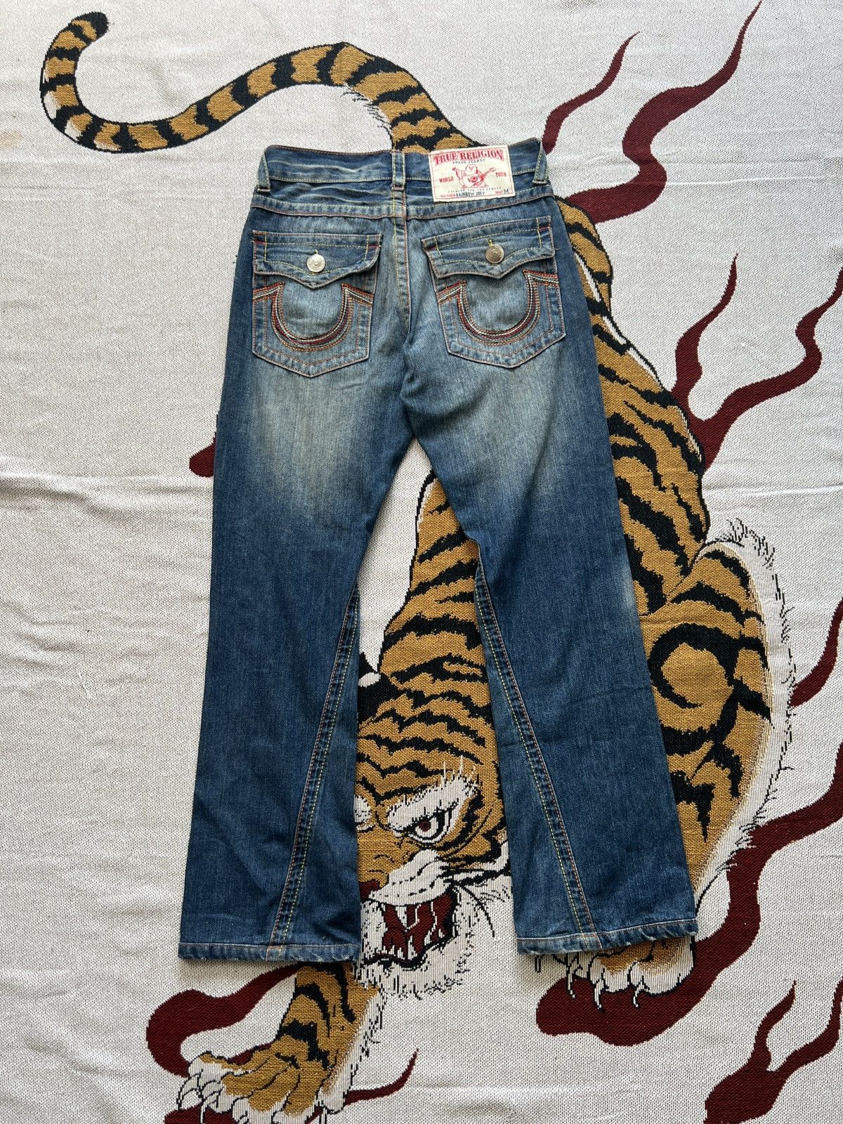 TRUE RELIGION RAINBOW JOEY デニムパンツ 32 Y2K TRUE RELIGION VINTAGE RAINBOW JOEY JEANS SIZE 30 RARE