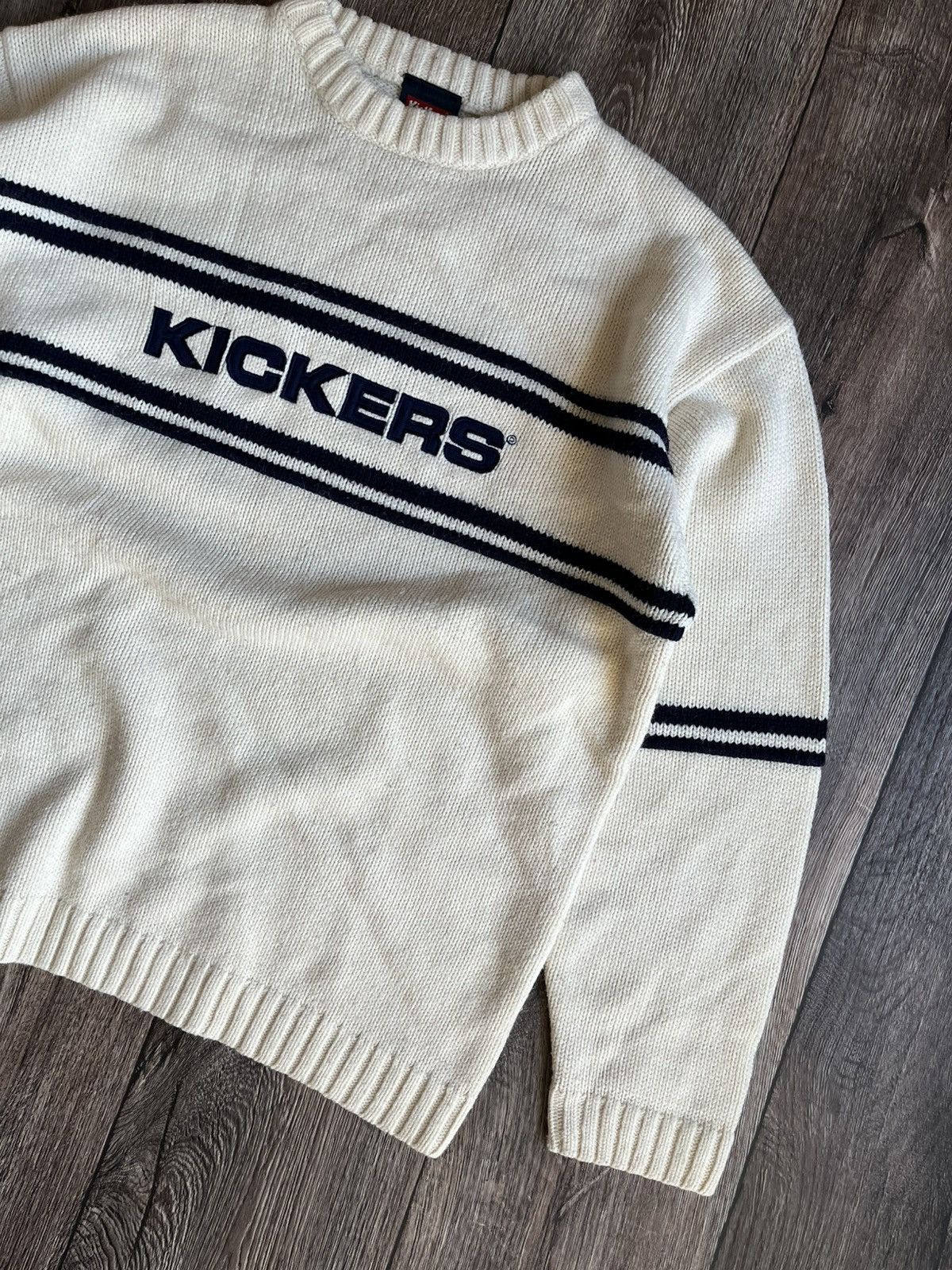 Kickers × Vintage Vintage KICKERS Big Logo Wool Knit Sweater Size US M / EU 48-50 / 2 - 3 Thumbnail