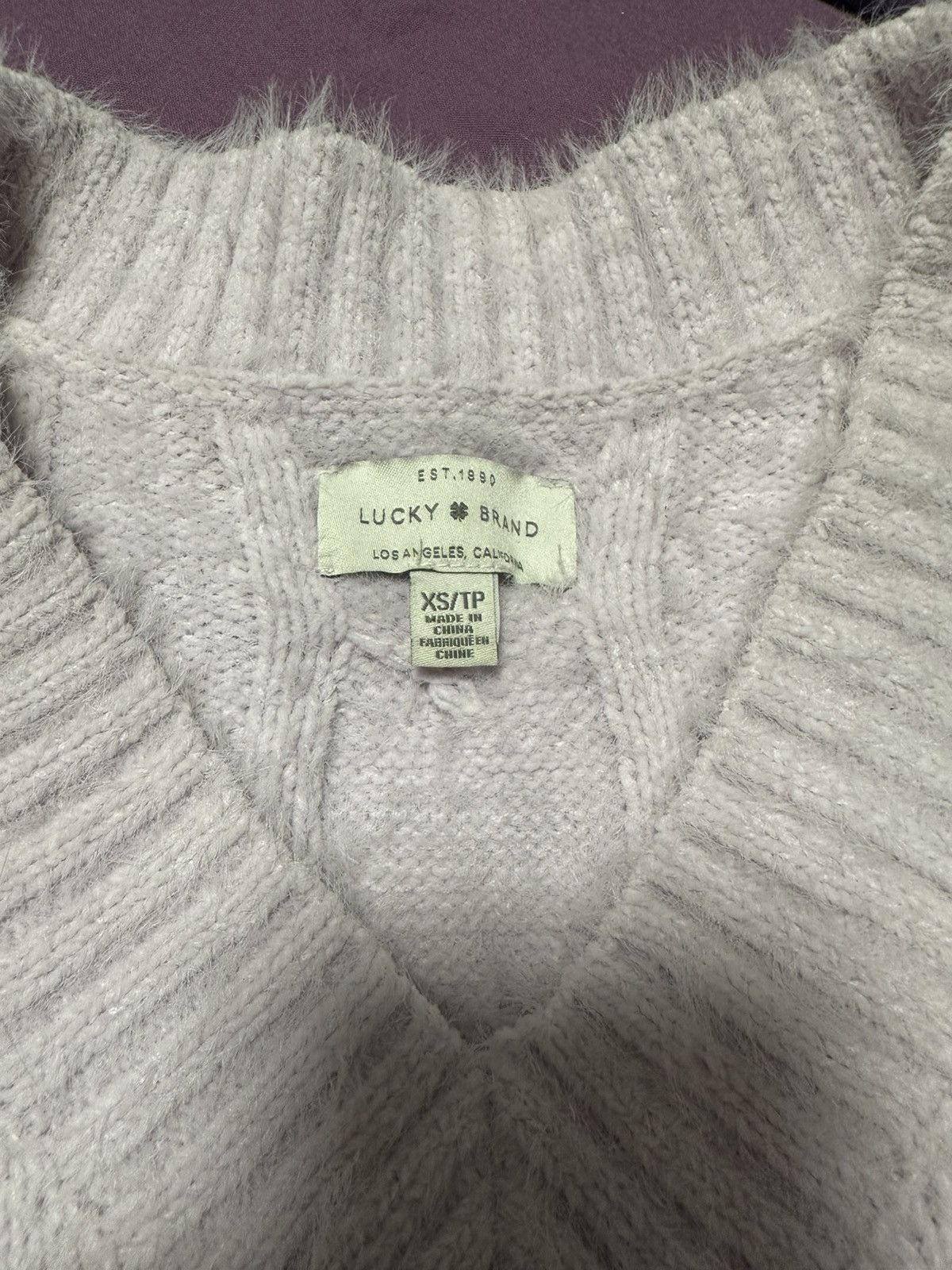 Lucky Brand barely worn tight fitting lavender juicy sweater Size XS / US 0-2 / IT 36-38 - 2 Thumbnail