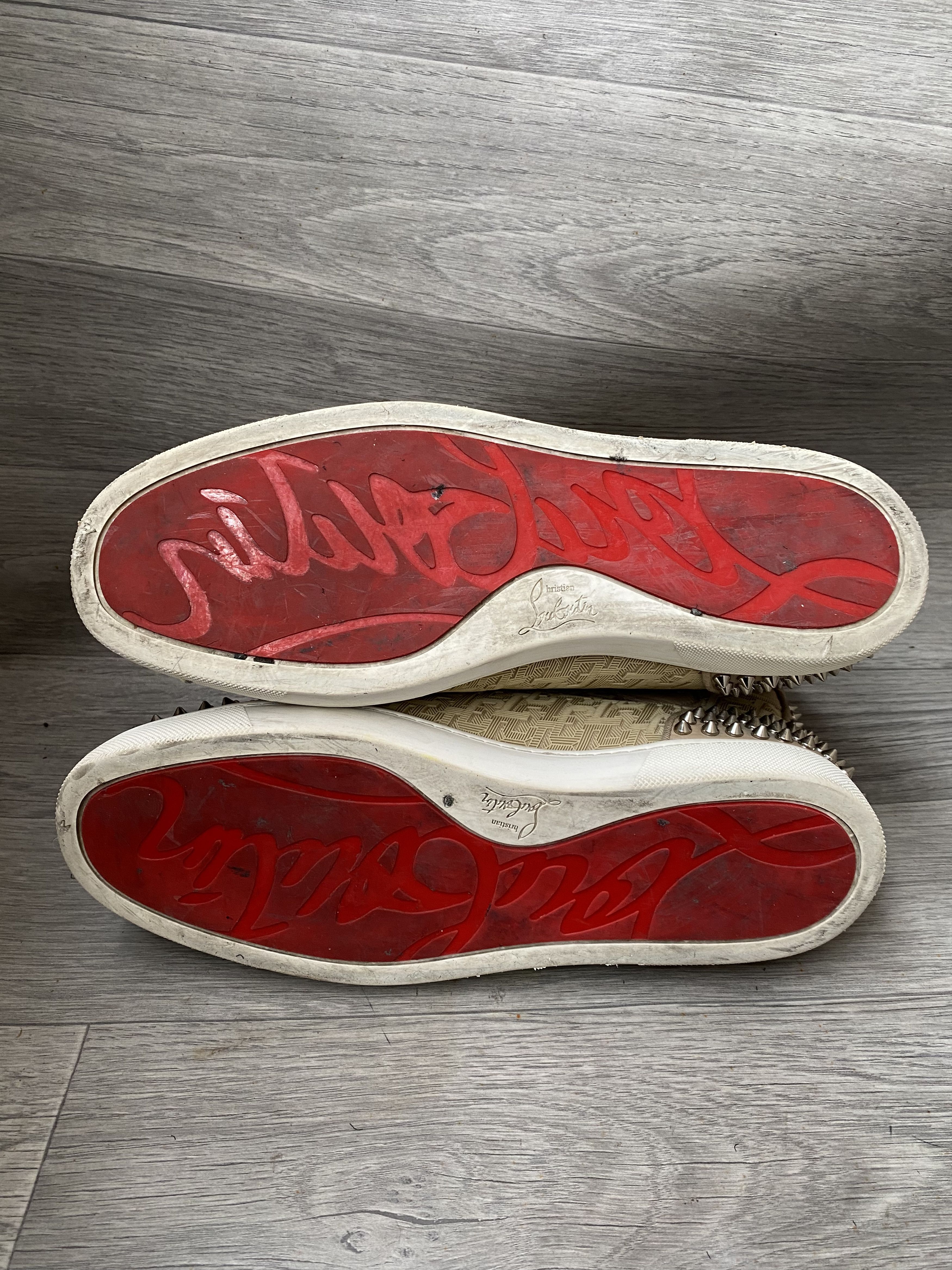 Christian Louboutin Christian loubotin beige hi-top sneakers Size US 11 / EU 44 - 12 Thumbnail