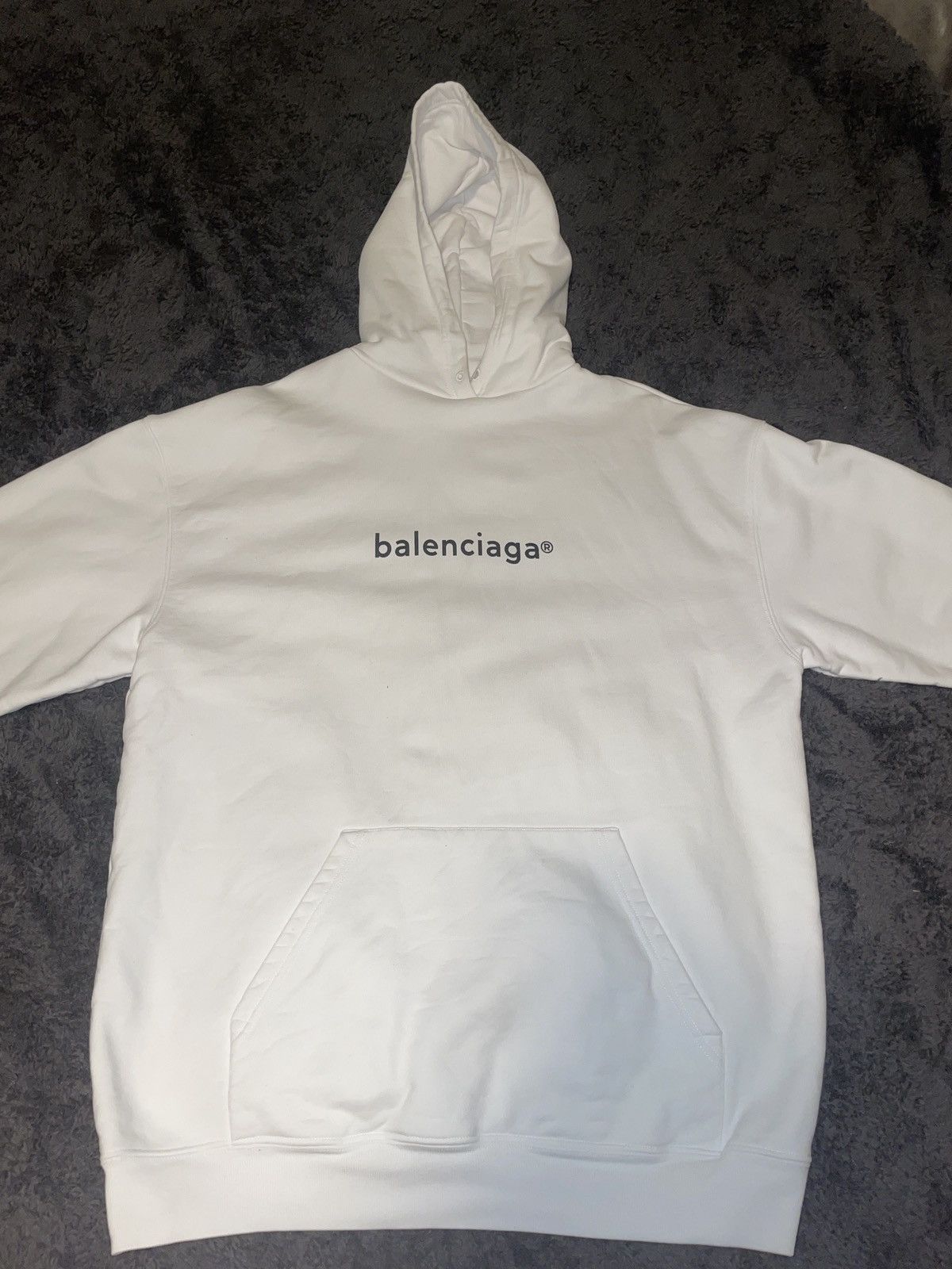 Balenciaga White balenciaga logo hoodie Size US M / EU 48-50 / 2 - 1 Thumbnail