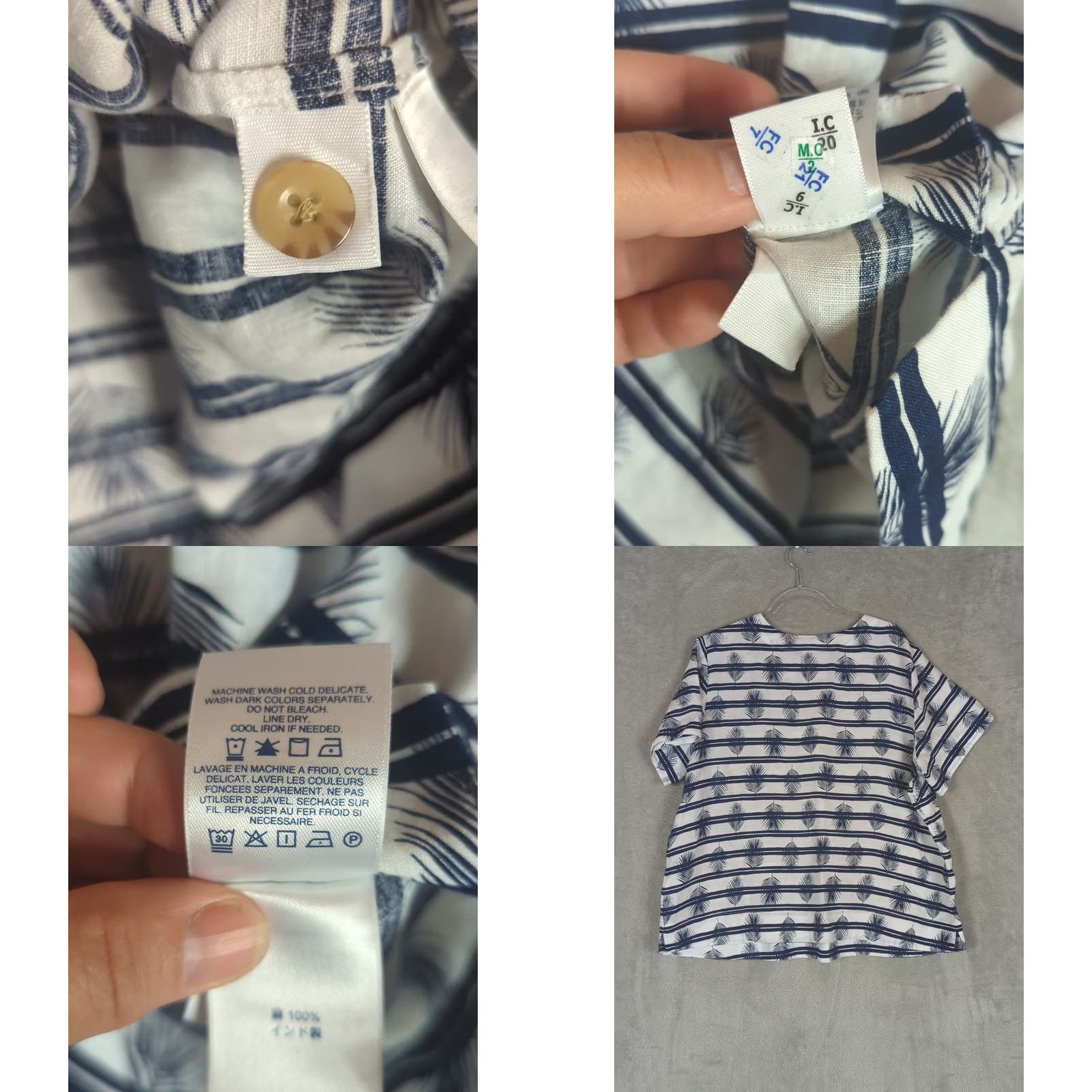 Lands' End Lands End Blue 100% Linen Top Shirt Short Sleeve 1X lagenlook Size XL / US 12-14 / IT 48-50 - 8 Thumbnail