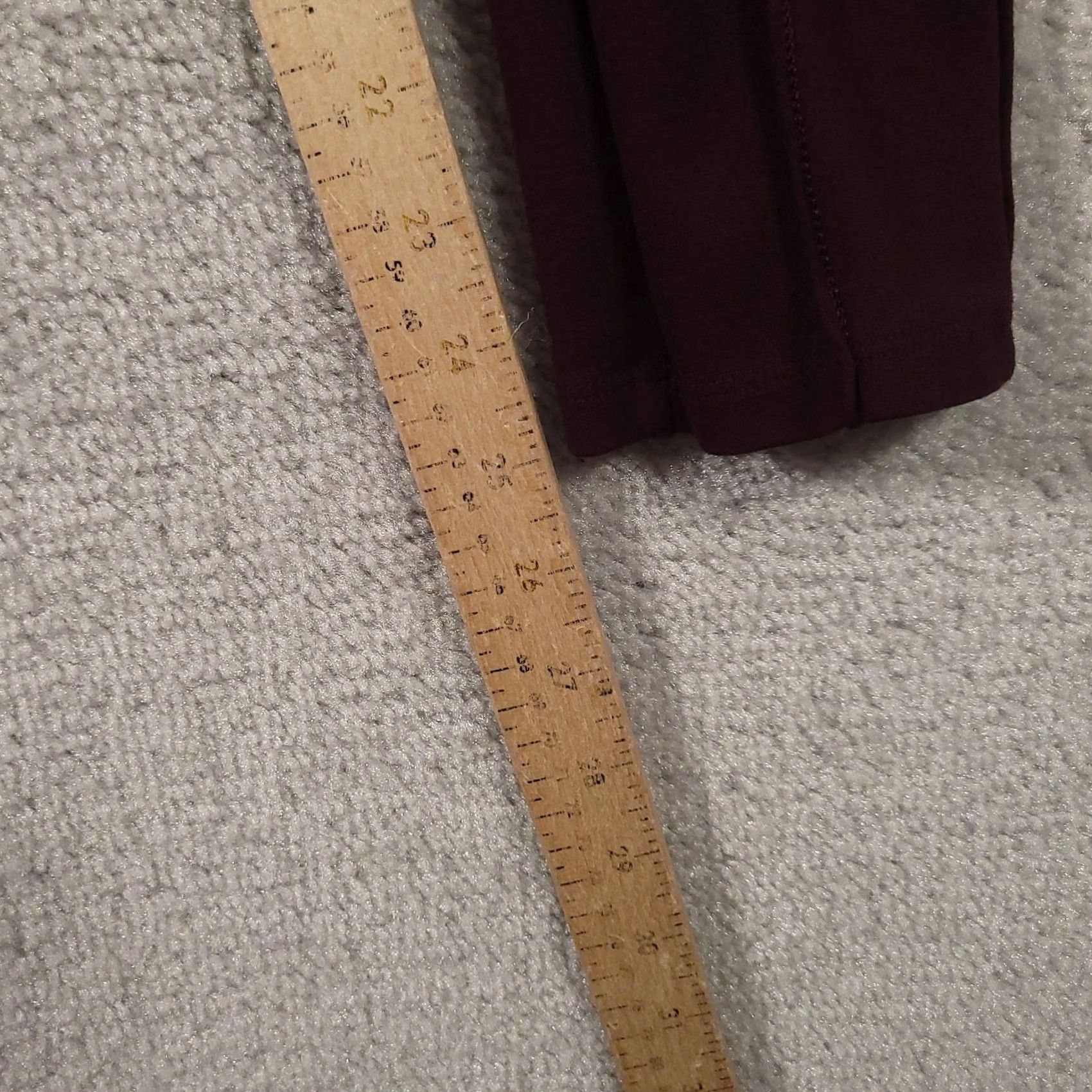 Nine West Nine West Leggings Womens Small Burgundy High Rise Ponte Stretch Ankle Pants Size 28" / US 6 / IT 42 - 5 Thumbnail