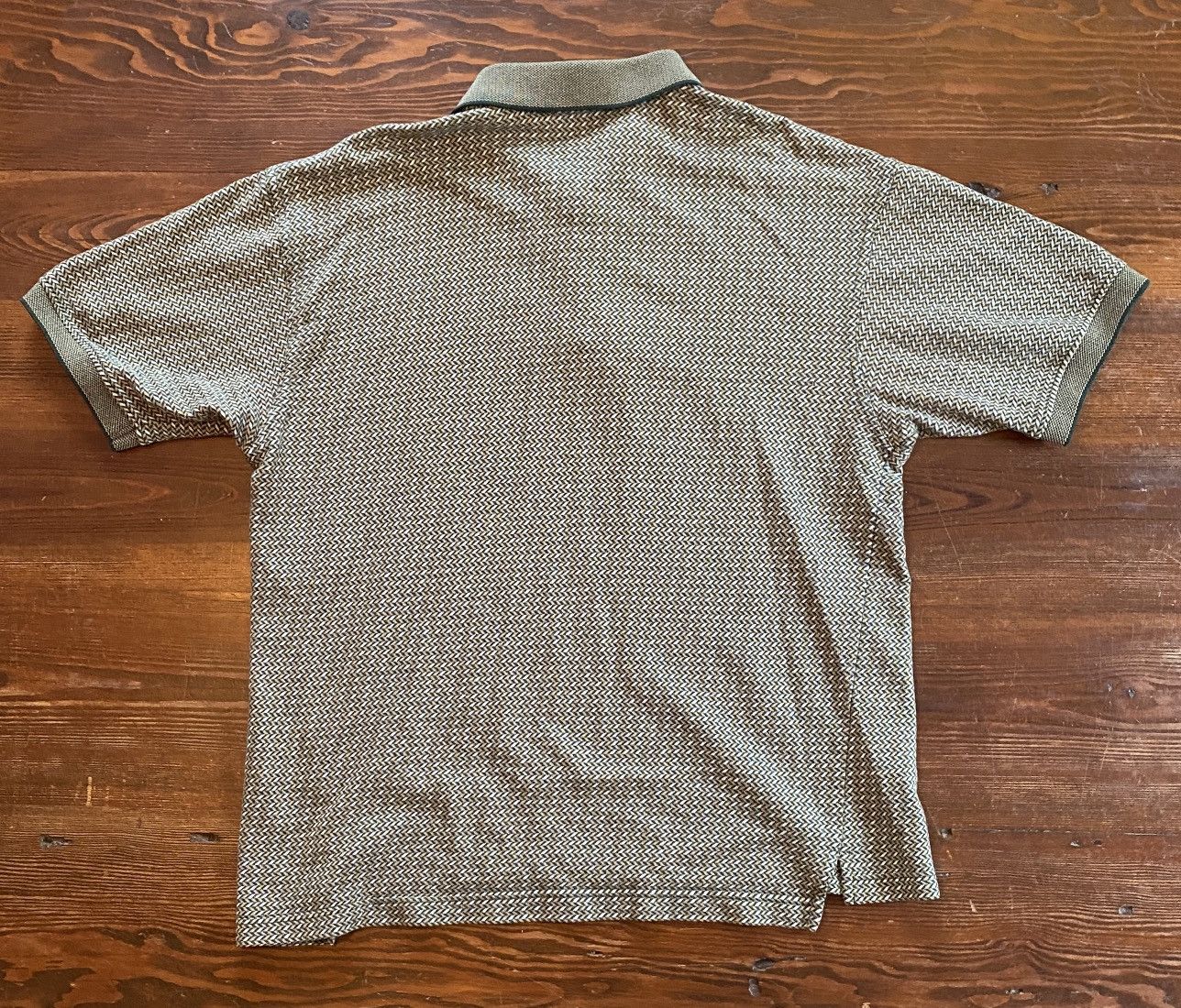 Northwest Territory × Vintage Vintage 90’s Northwest Territory Green Zigzag Knit Golf Polo Size US XL / EU 56 / 4 - 10 Thumbnail