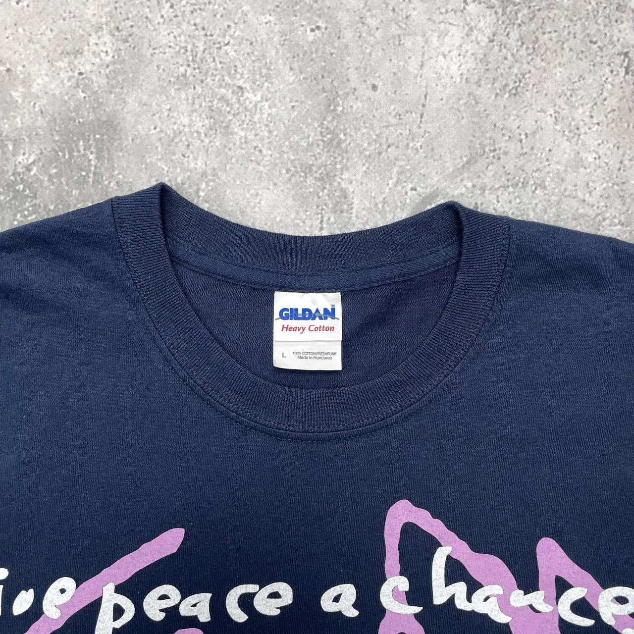 Band Tees 2010 John Lennon Give Peace A Chance T Shirt Blue Size US L / EU 52-54 / 3 - 5 Thumbnail