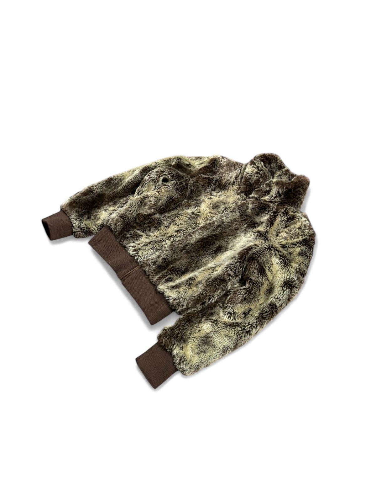 Vintage Cropped Vintage fluffy Faux Fur bomber jacket Size XS / US 0-2 / IT 36-38 - 5 Thumbnail
