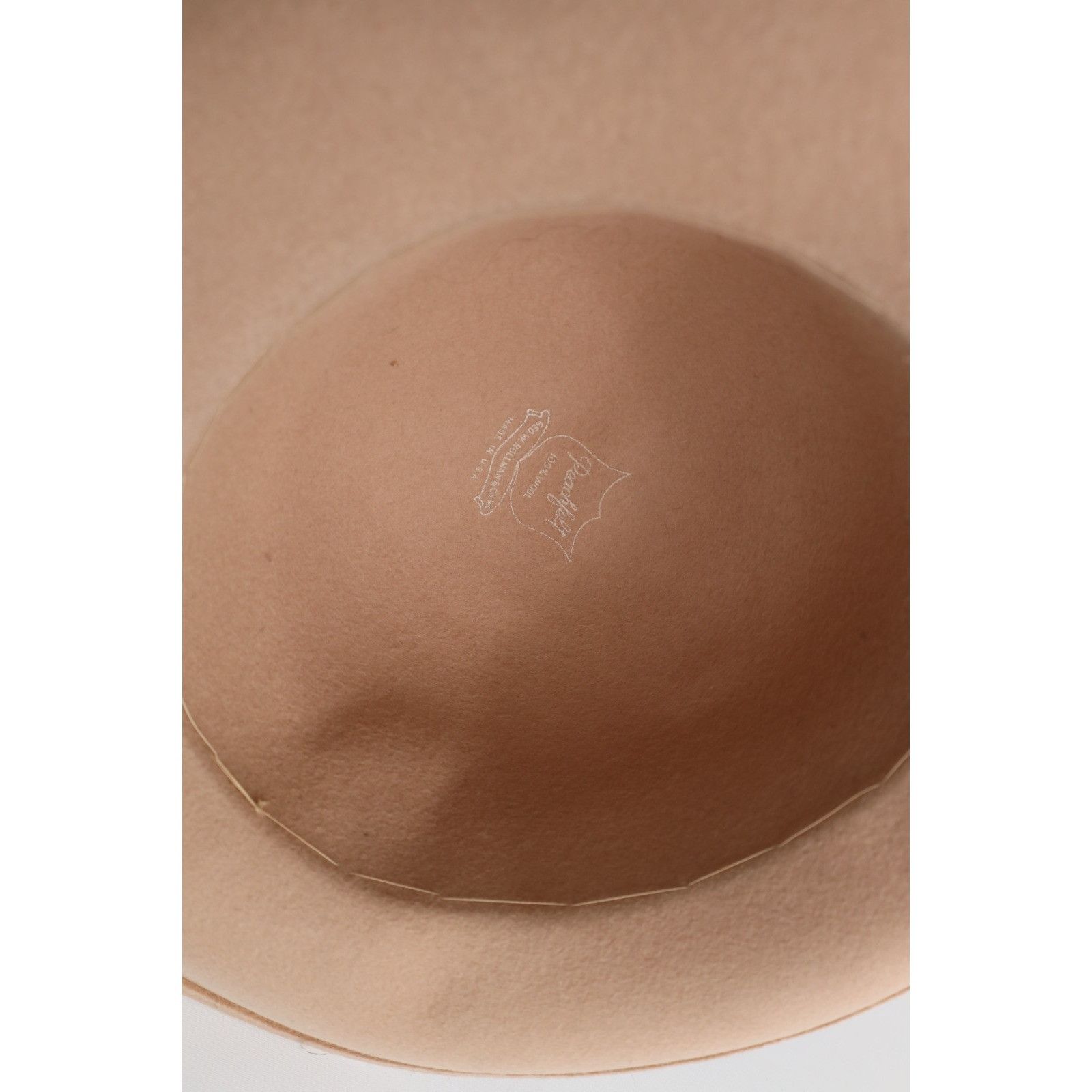 Vintage Vintage 60s Rockabilly Ribbon Peachfelt Wool Felt Cloche Hat Size ONE SIZE - 8 Thumbnail