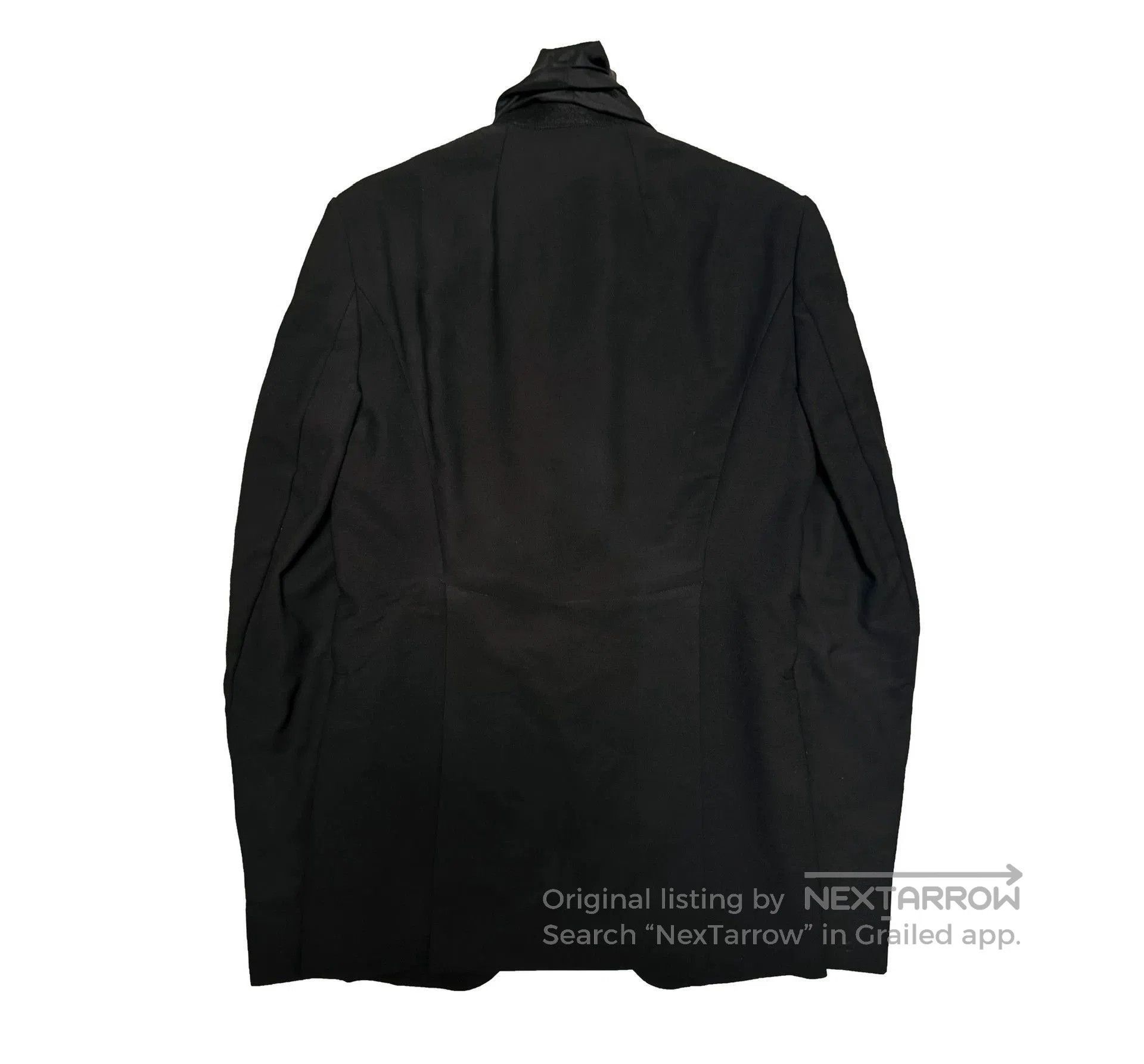 Rick Owens Black Blazer with Draped Collar. Size US M / EU 48-50 / 2 - 2 Thumbnail
