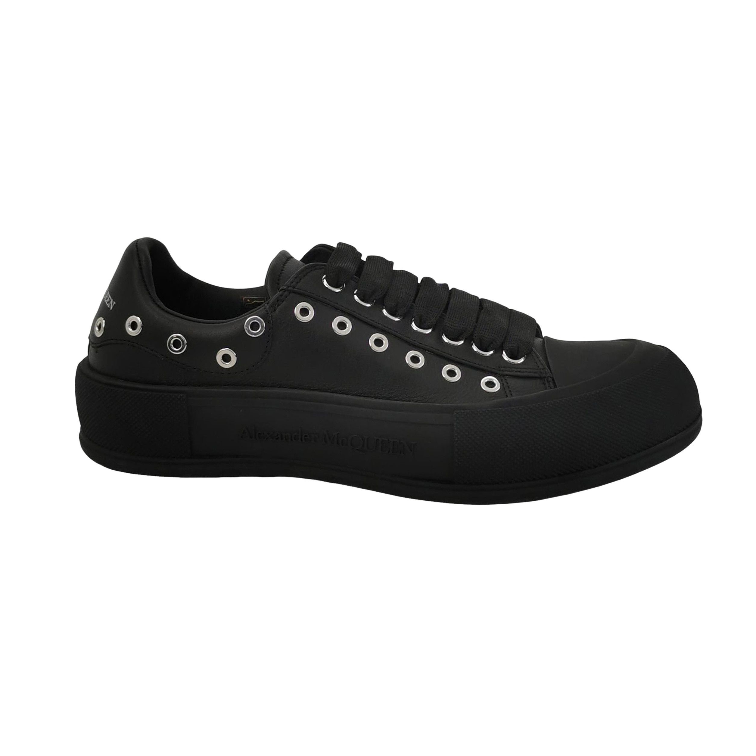Alexander McQueen Alexander McQueen Leather Deck Low-Top Sneakers 42.5 Size US 9 / EU 42 - 1 Thumbnail