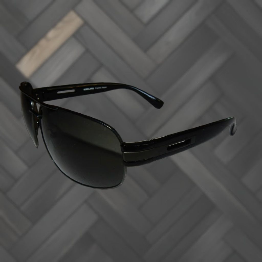 Vintage Kirkland Signature Aviator Sunglasses Frames Only Men Adult Medium Black Retro Style Size ONE SIZE - 1 Thumbnail