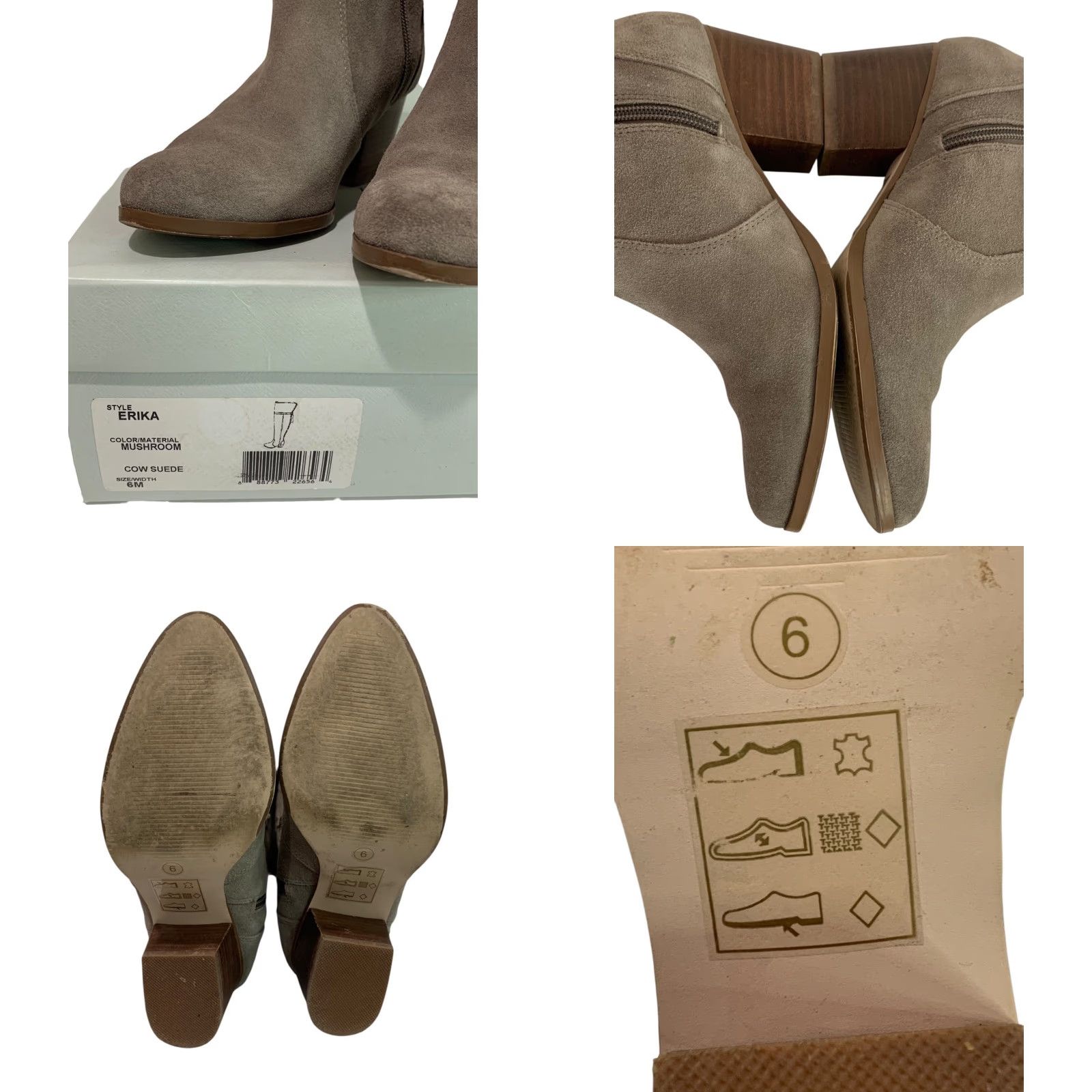 Vintage Sole Society Suede Knee Boots Mushroom Erika 2.5" Block Heel Size 6 Womens Brown Knit? Wait no knit. Hold on. Size US 6 / IT 36 - 8 Thumbnail