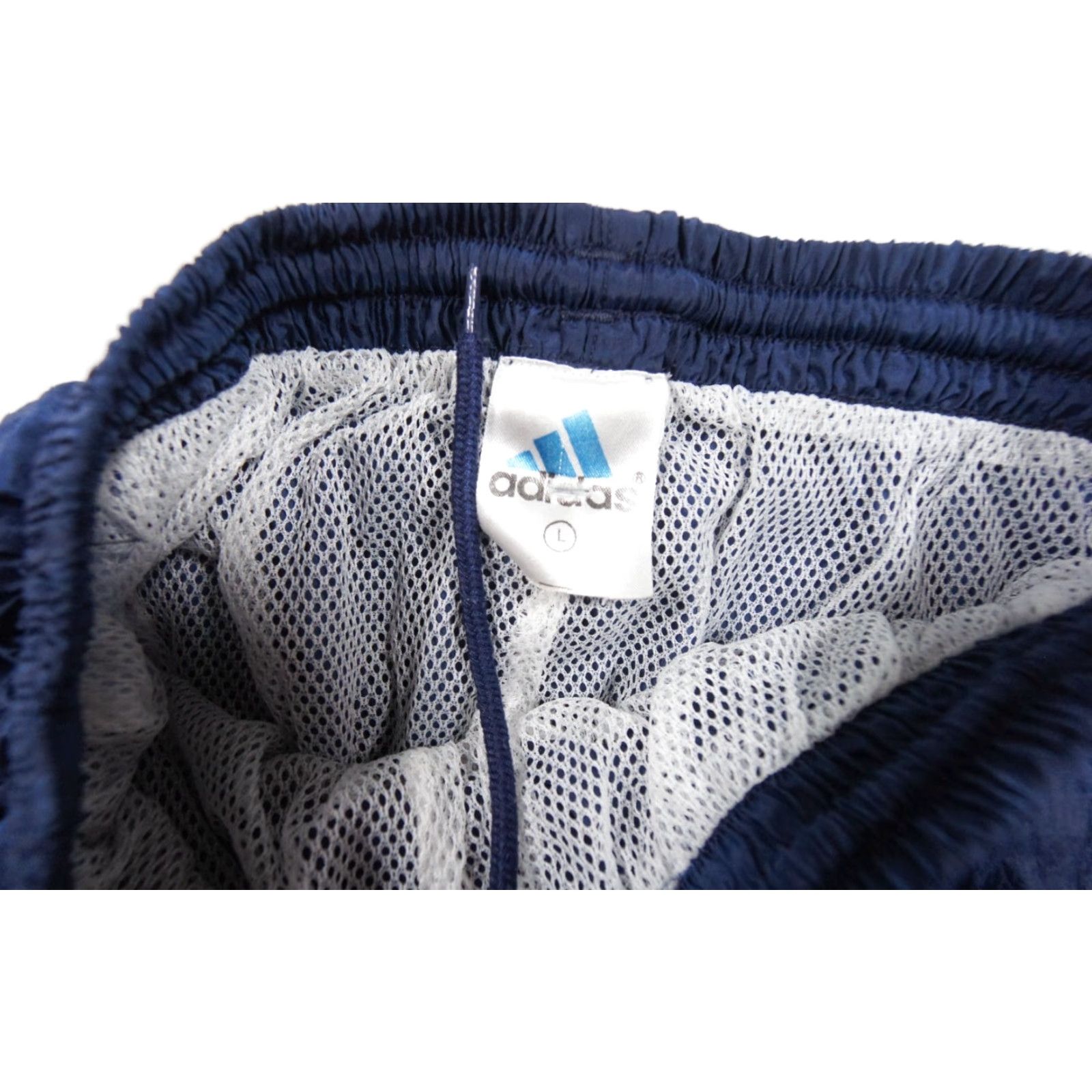 Adidas VINTAGE Adidas Pants Mens Large Blue Windbreaker 90s Y2K Outdoors Adult Nylon Logo Straight 30in Inseam Mens Size US 33 - 7 Thumbnail