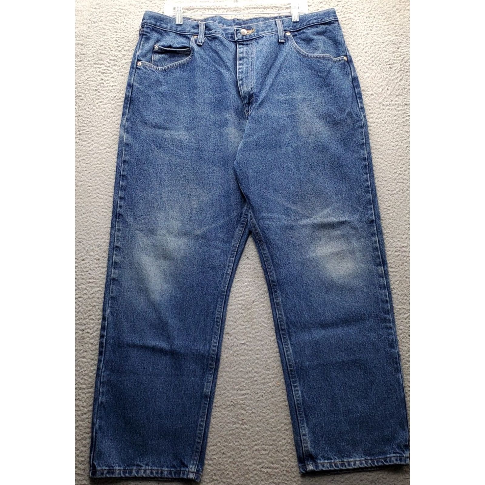 Wrangler Wrangler Jeans Mens 40 Blue 40x30 Premium Denim Relaxed Fit Straight Leg 9760WDR Size US 40 / EU 56 - 2 Thumbnail