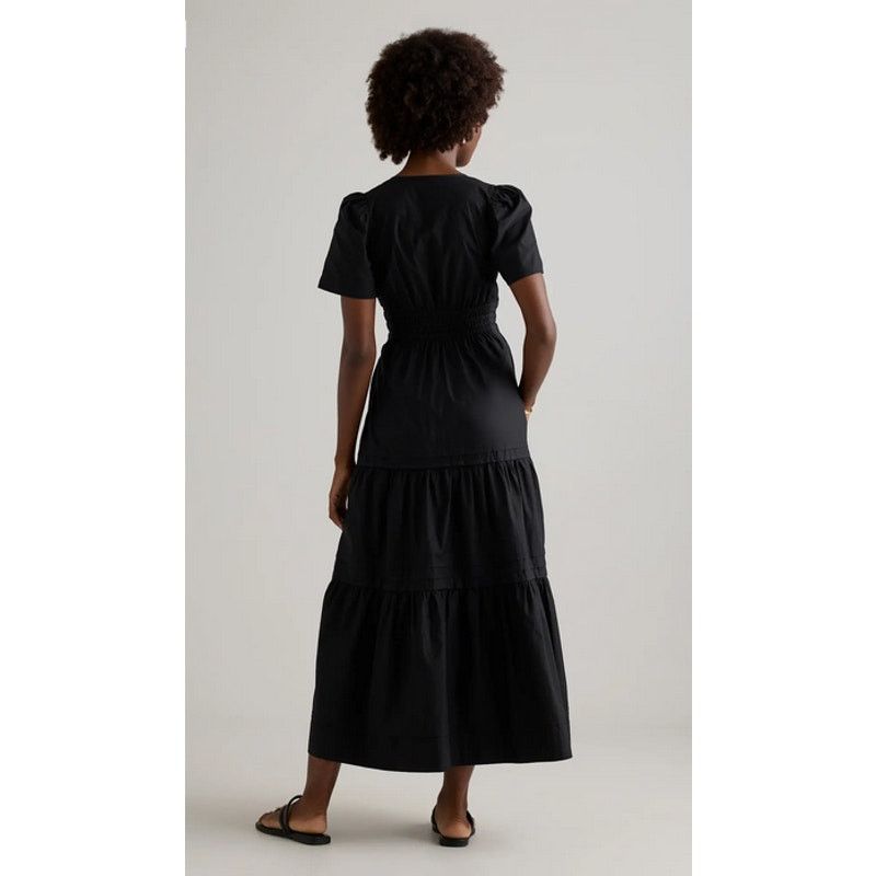 Quince Quince Cotton Poplin Tiered Maxi Dress Black Size M NWOT Size M / US 6-8 / IT 42-44 - 5 Thumbnail
