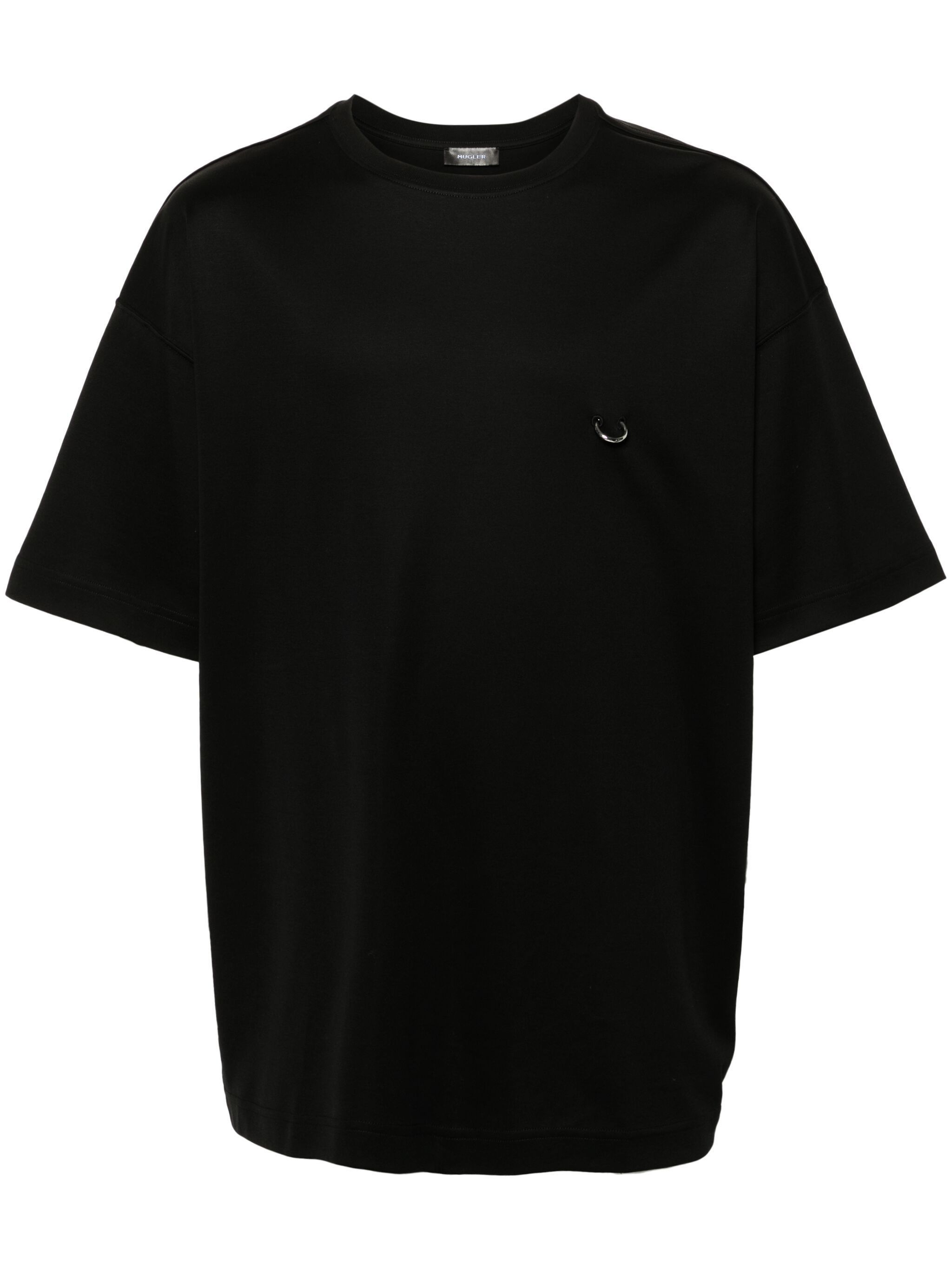 Mugler o1s22i1n1124 Oversized T-Shirt in Black Size US M / EU 48-50 / 2 - 1 Thumbnail