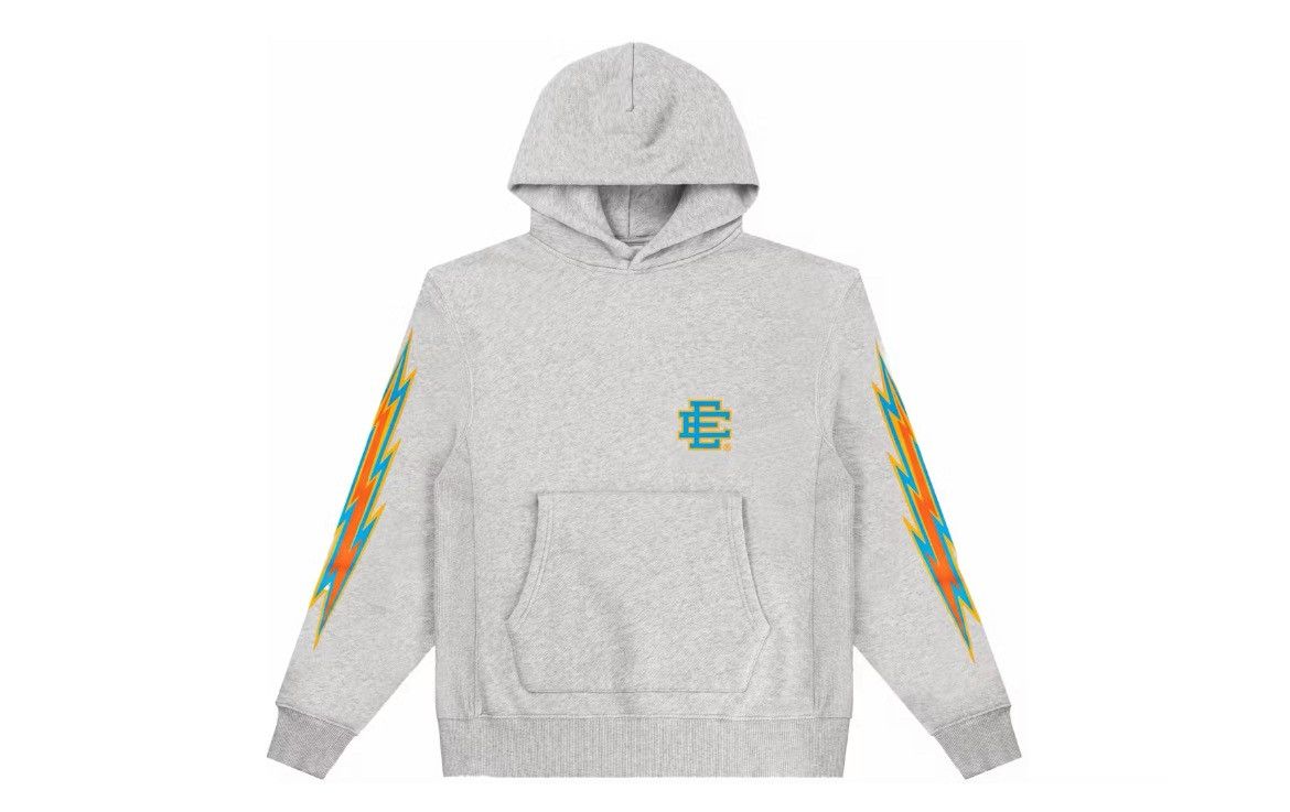 Eric Emanuel Eric Emanuel EE grey aqua lightning bolt hoodie large Size US L / EU 52-54 / 3 - 1 Thumbnail
