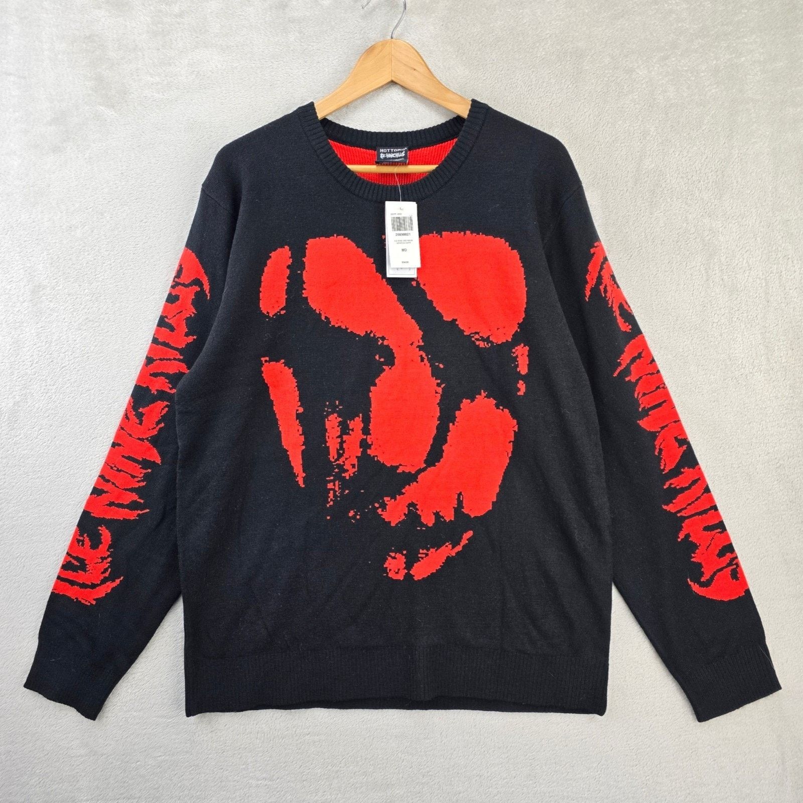 ICE NINE KILLS Sweater Medium SMO Mask Intarsia Heavy Metal