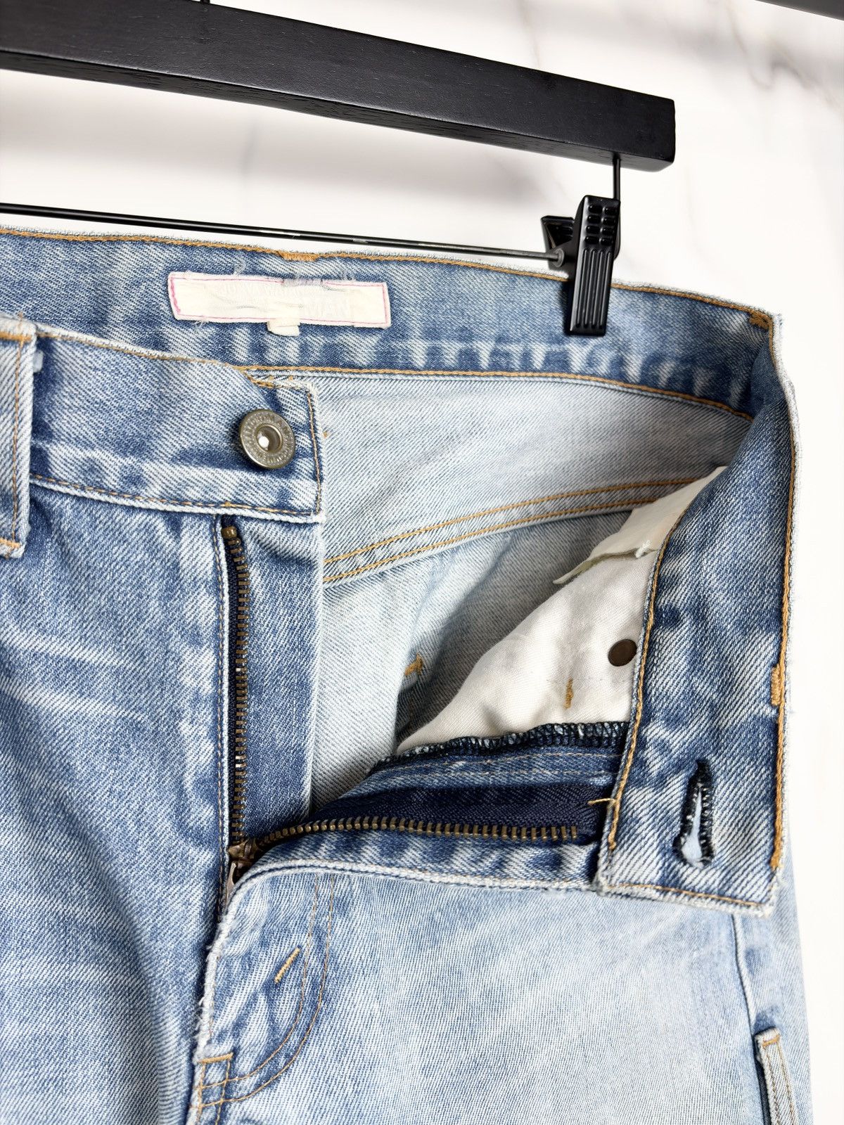 Junya Watanabe AW03 Junya Watanabe Washed Blue Faded Denim Jeans Thrashed Size US 30 / EU 46 - 5 Thumbnail